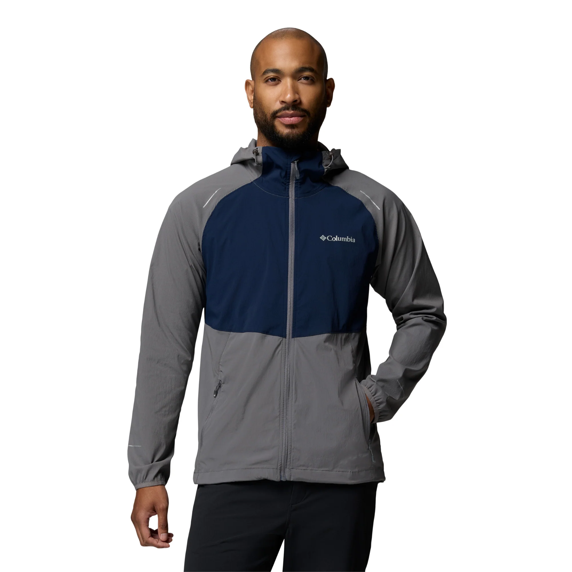 Columbia Men's Columbia Tech II Wind Softshell Jacket (City Grey/Collegiate Navy)