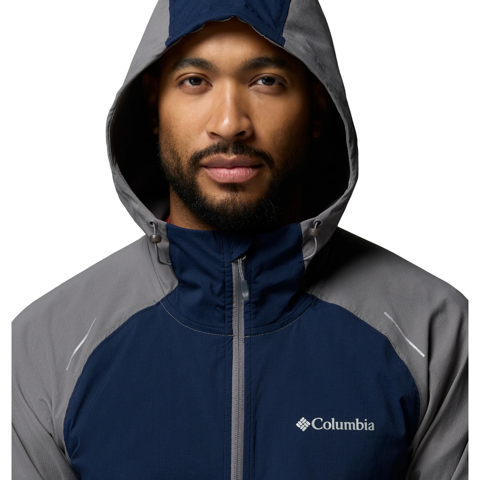 Columbia Men's Columbia Tech II Wind Softshell Jacket (City Grey/Collegiate Navy) - Image 6