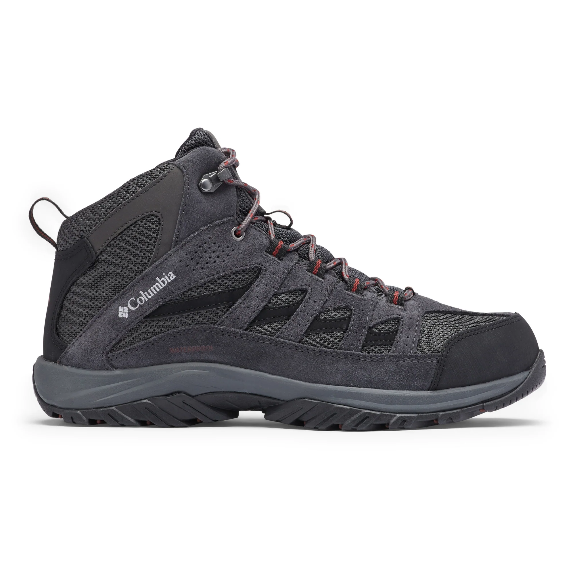 Columbia Men's Crestwood Waterproof Mid Trail Boots (Dark Grey/Deep Rust) - Image 5