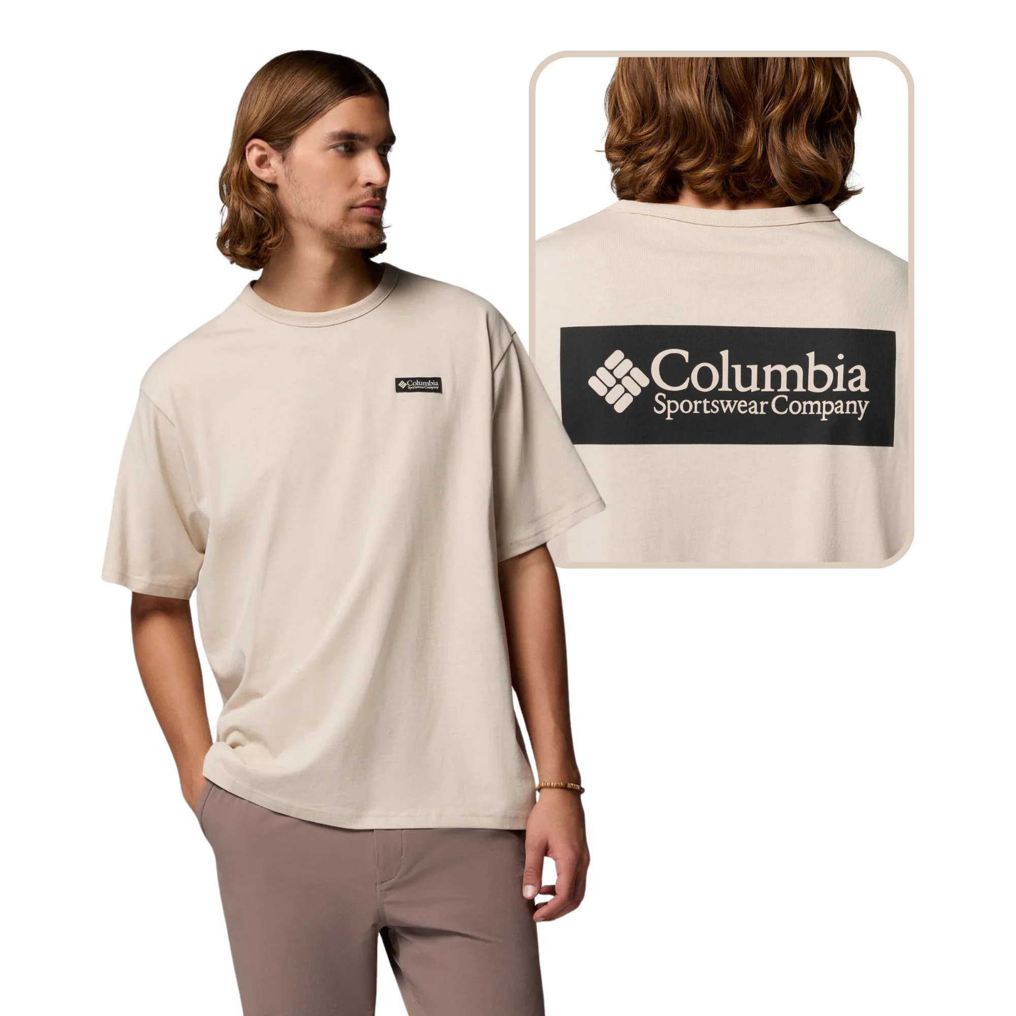 Columbia Men's CSC Heavyweight Iconic Short Sleeve Tee (Dark Stone/CSC Box Logo)