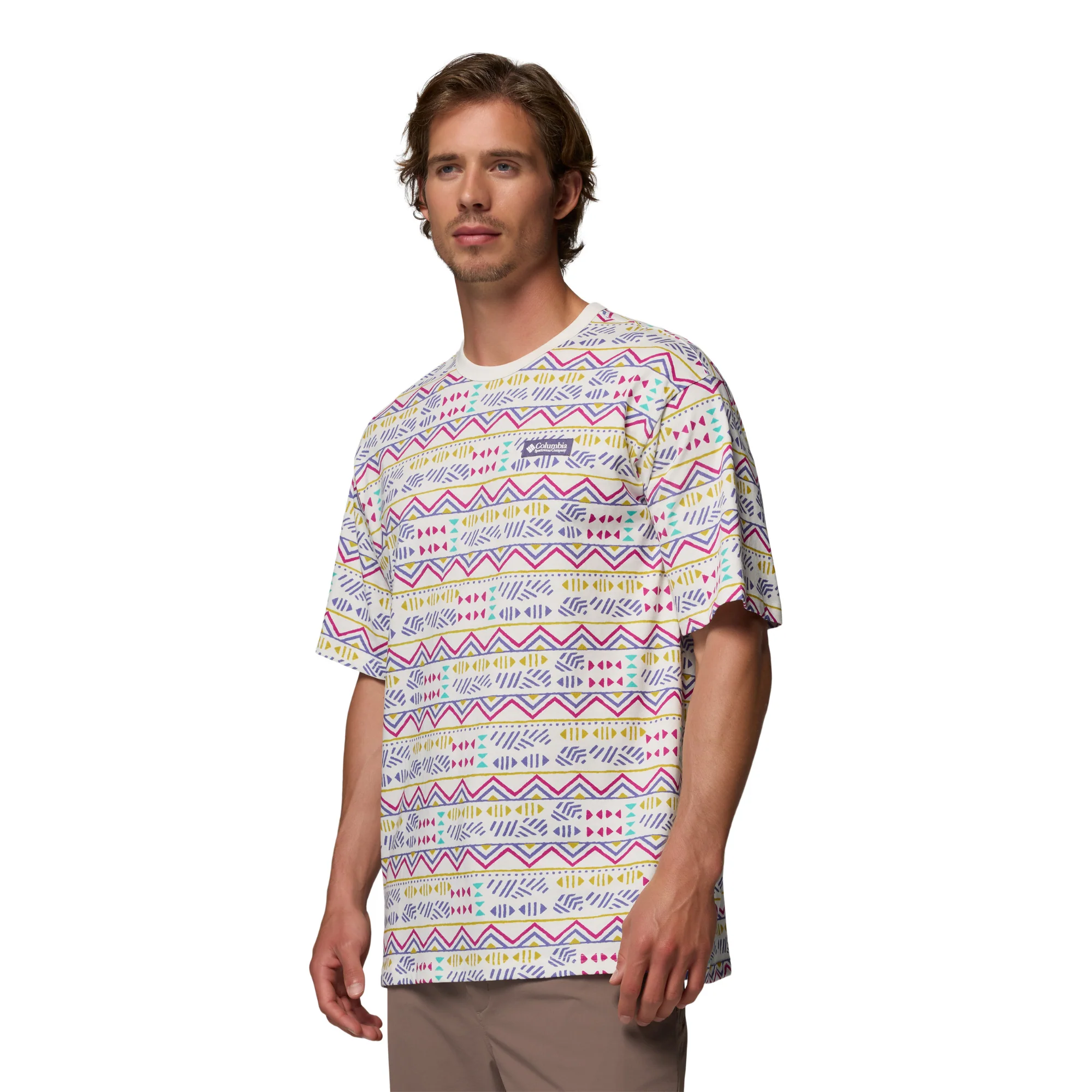 Columbia Men's CSC Heavyweight Printed Short Sleeve Tee (Sea Salt/Horizons) - Image 2