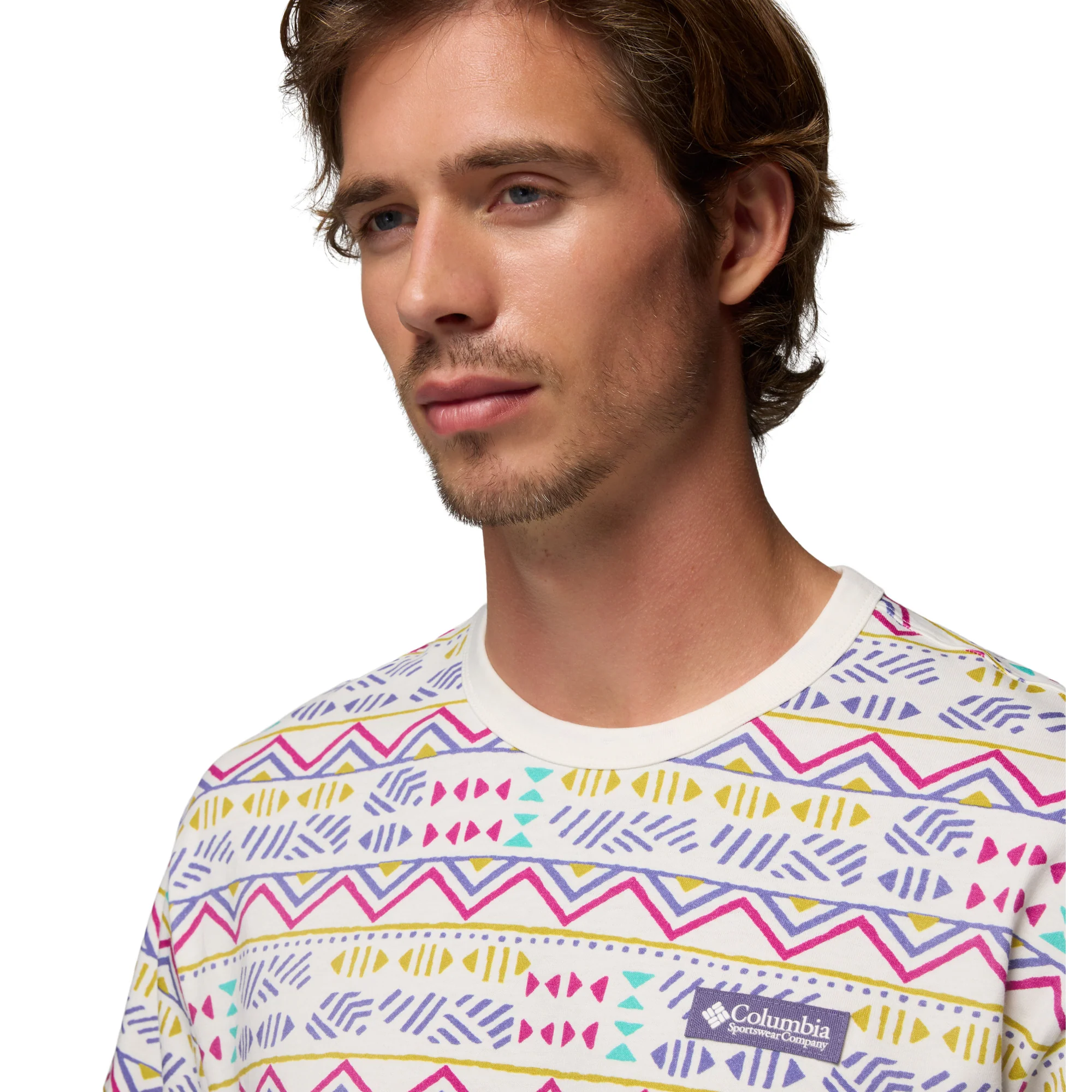 Columbia Men's CSC Heavyweight Printed Short Sleeve Tee (Sea Salt/Horizons) - Image 4