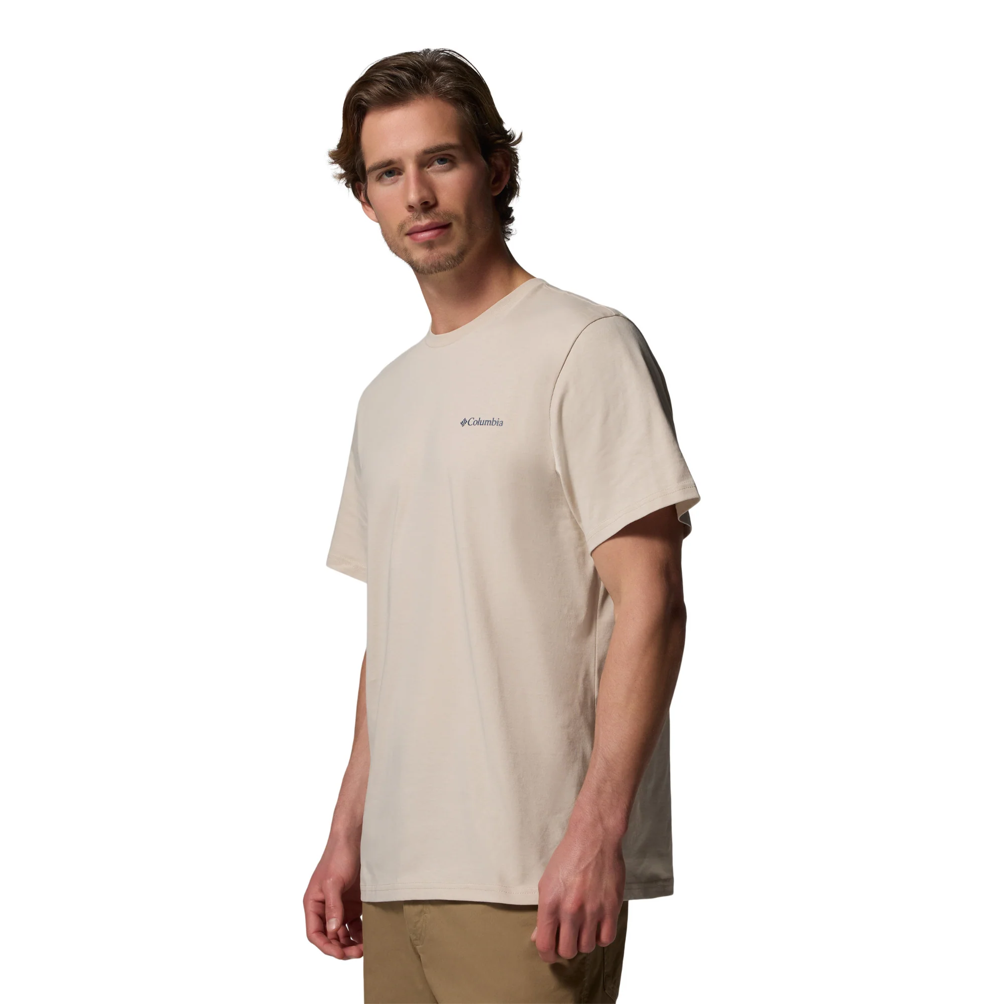 Columbia Men's CSC Outdoor Back Graphic Organic Cotton Tee (Dark Stone/Sunscape) - Image 3