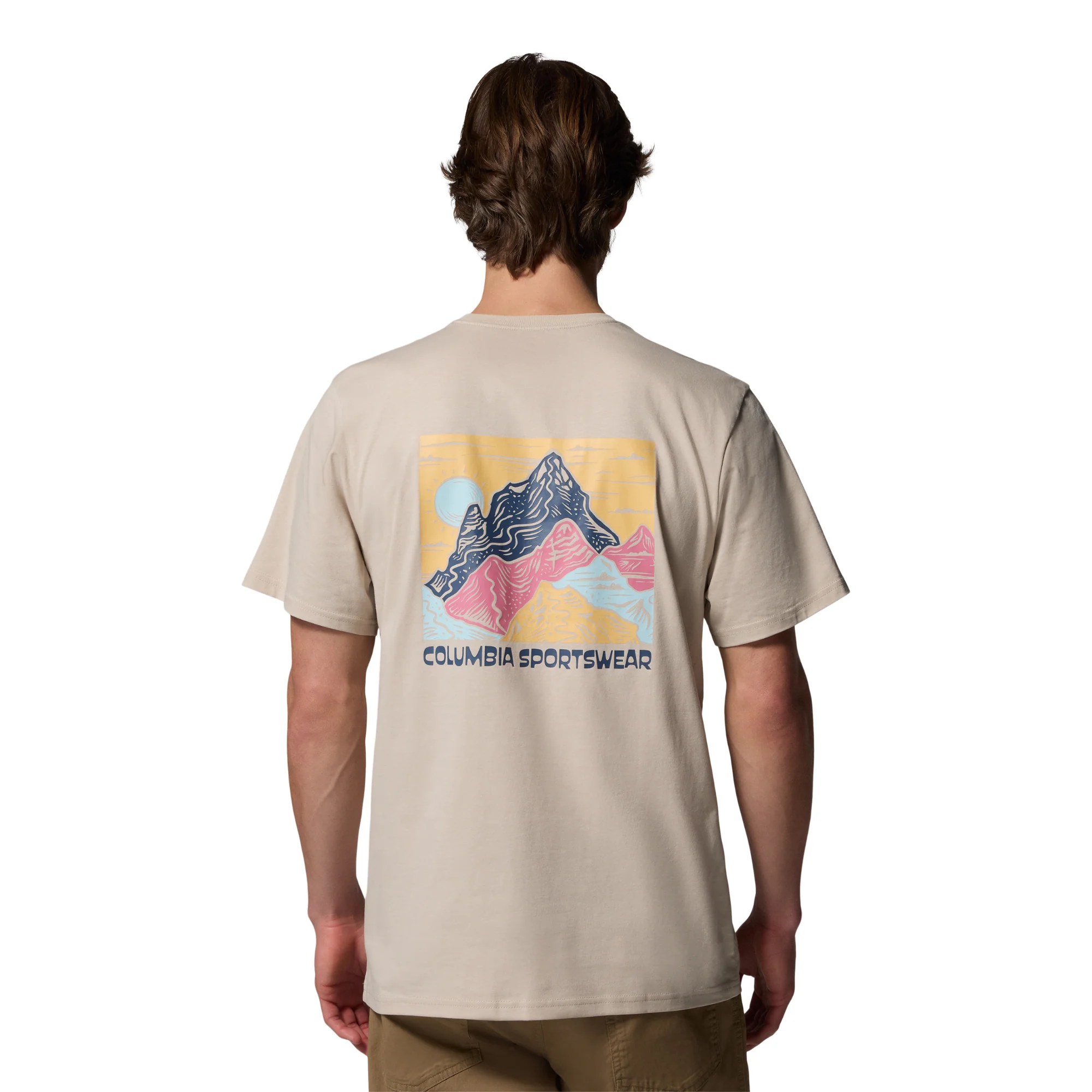 Columbia Men's CSC Outdoor Back Graphic Organic Cotton Tee (Dark Stone/Sunscape) - Image 4