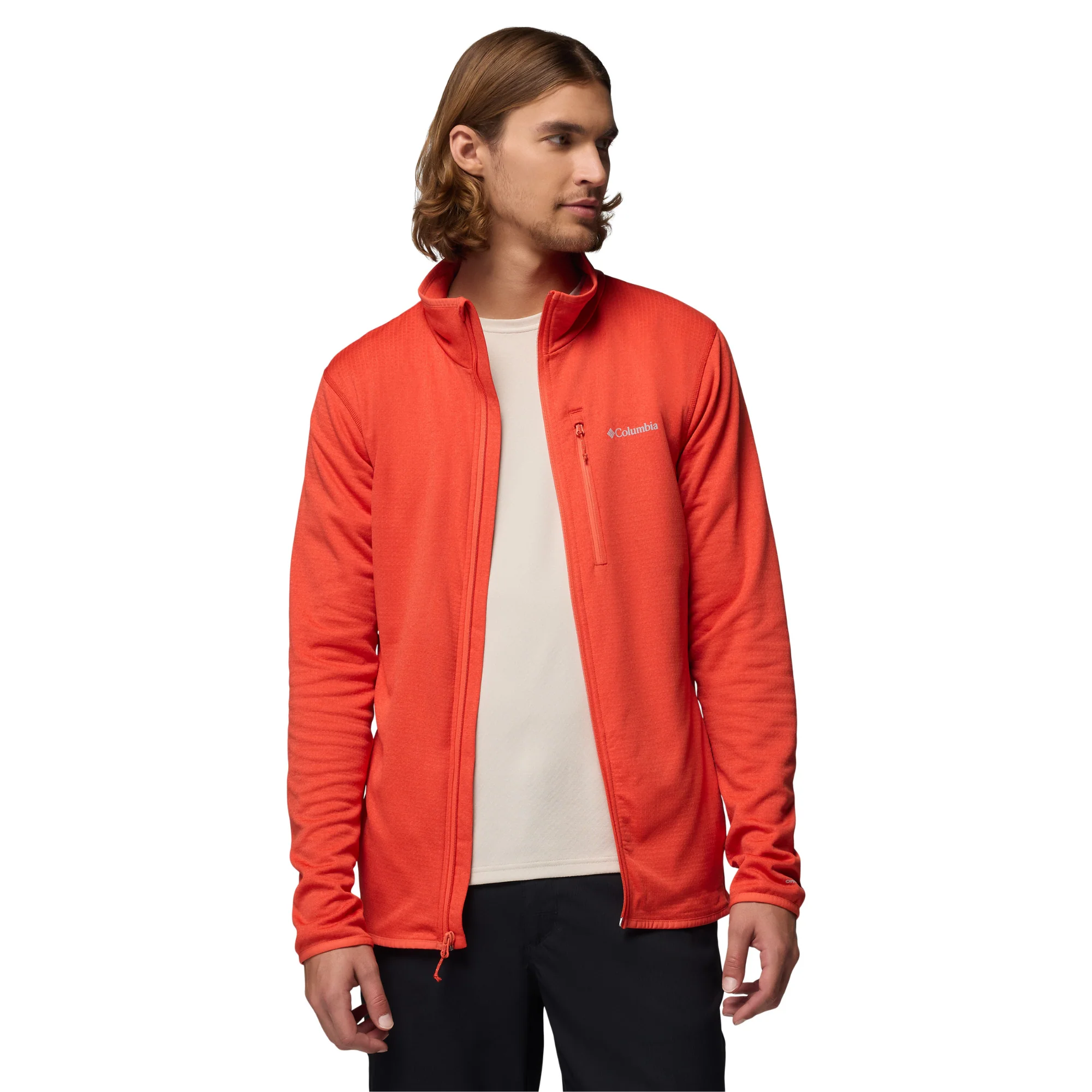 Columbia Men's Essential Hike Grid Full Zip Fleece (Super Sonic/Zing) - Image 4