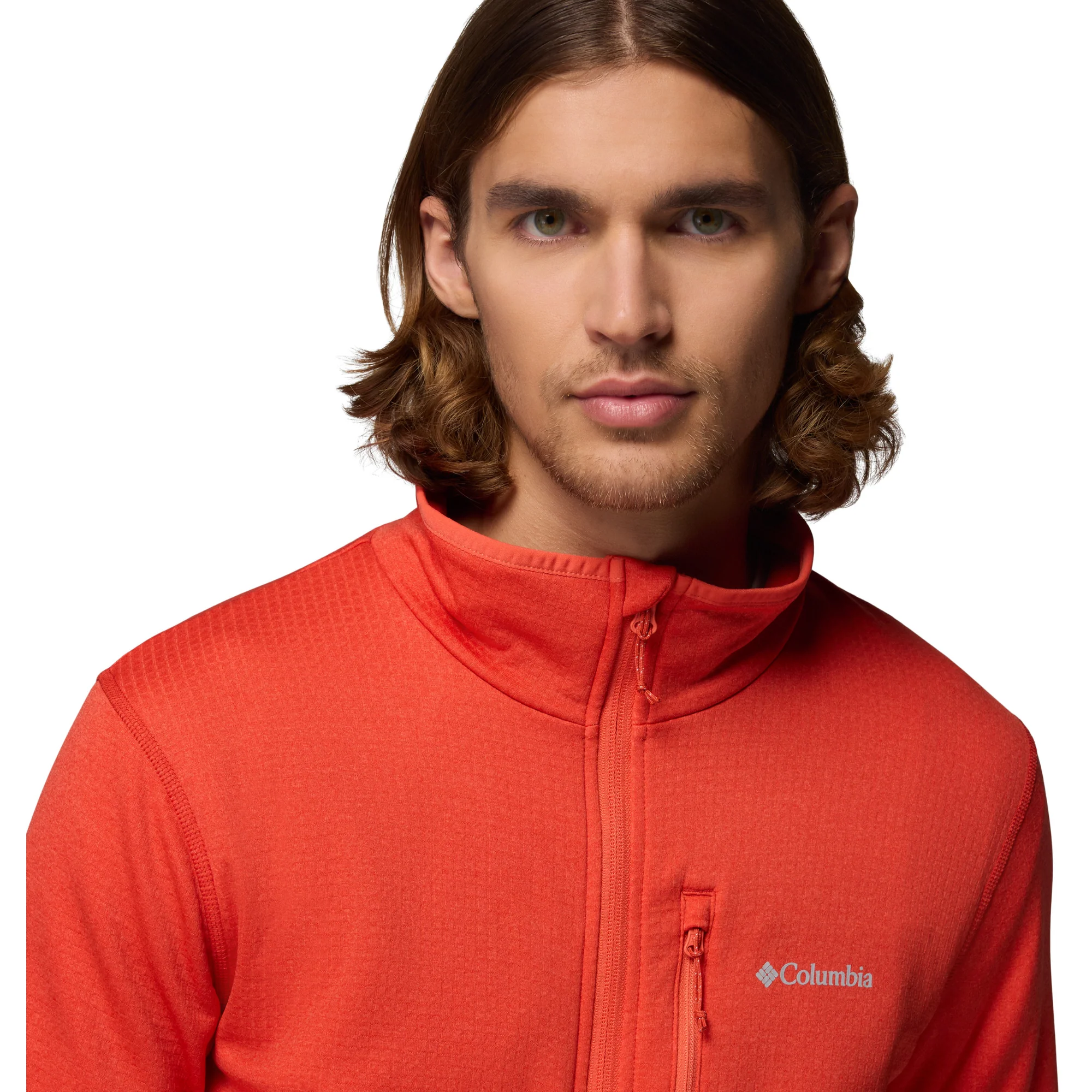 Columbia Men's Essential Hike Grid Full Zip Fleece (Super Sonic/Zing) - Image 5