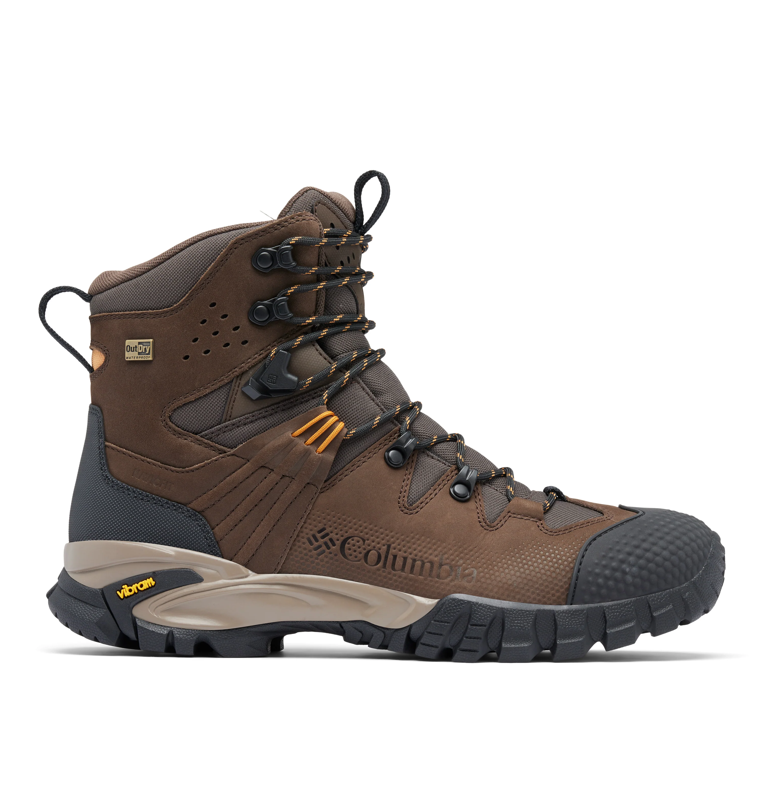 Columbia Men's Geoterra Outdry Leather Trail Boots (Cordovan/Canyon Sun) - Image 3