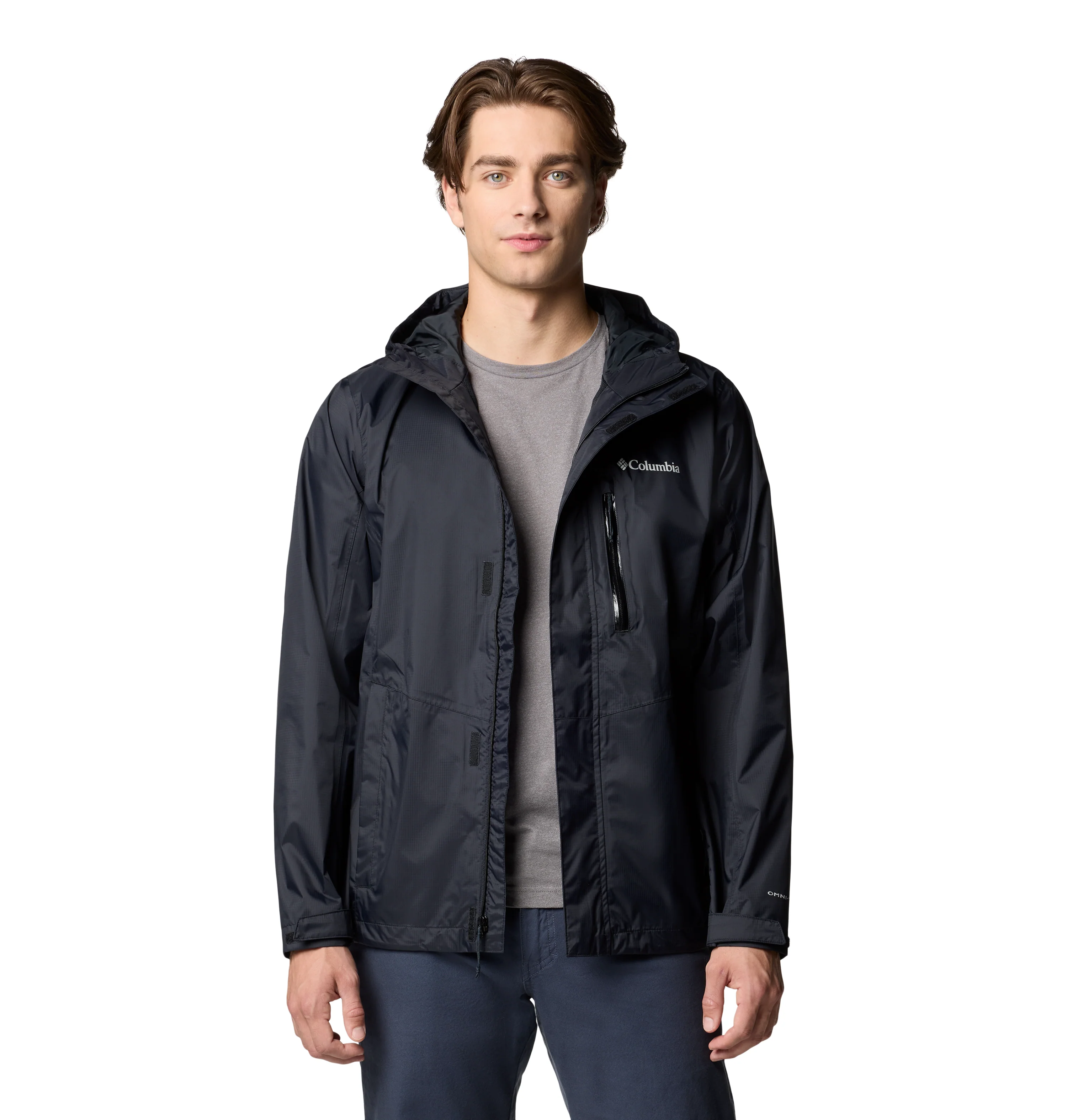 Columbia Men's Pouring Adventure III Packable Waterproof Jacket (Black)