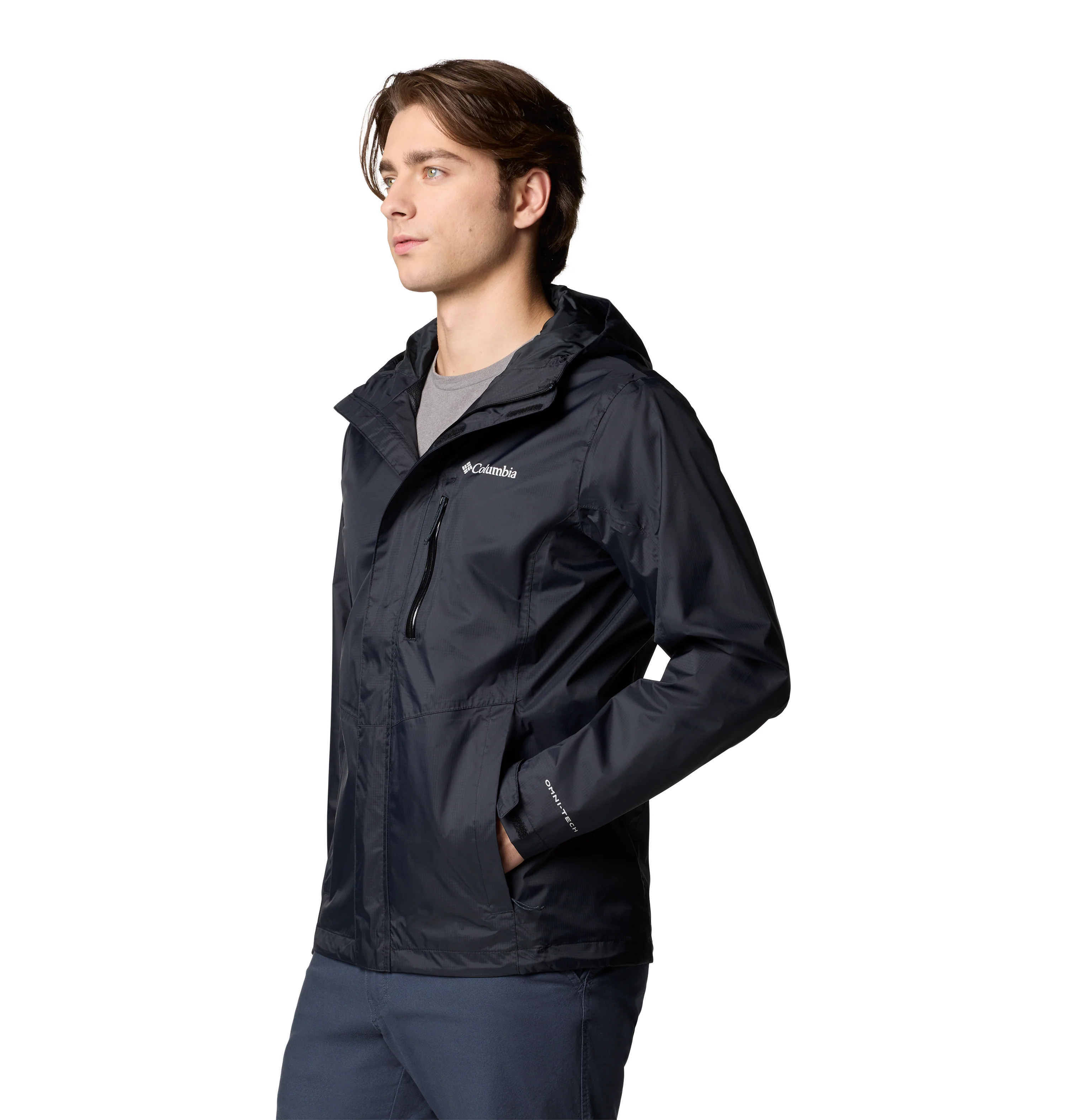 Columbia Men's Pouring Adventure III Packable Waterproof Jacket (Black) - Image 3