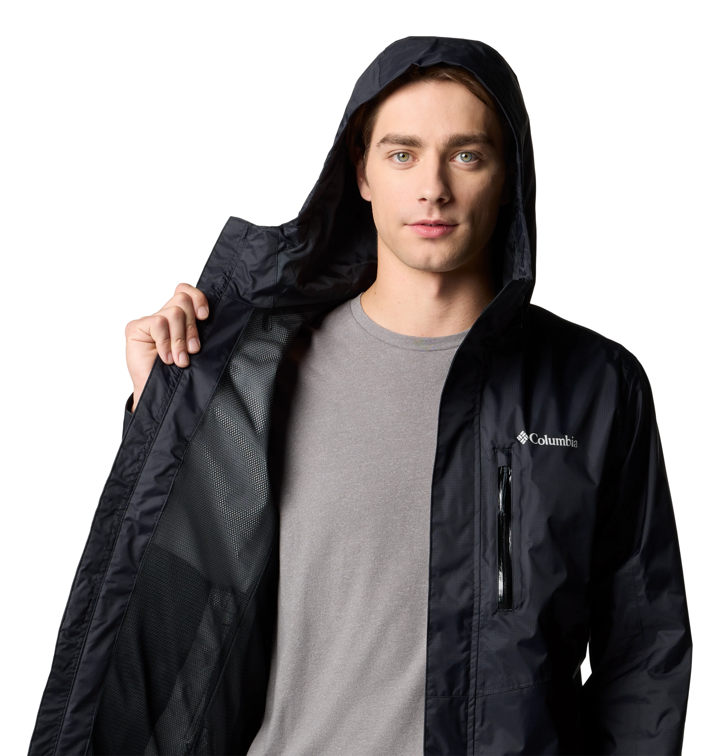 Columbia Men's Pouring Adventure III Packable Waterproof Jacket (Black) - Image 5