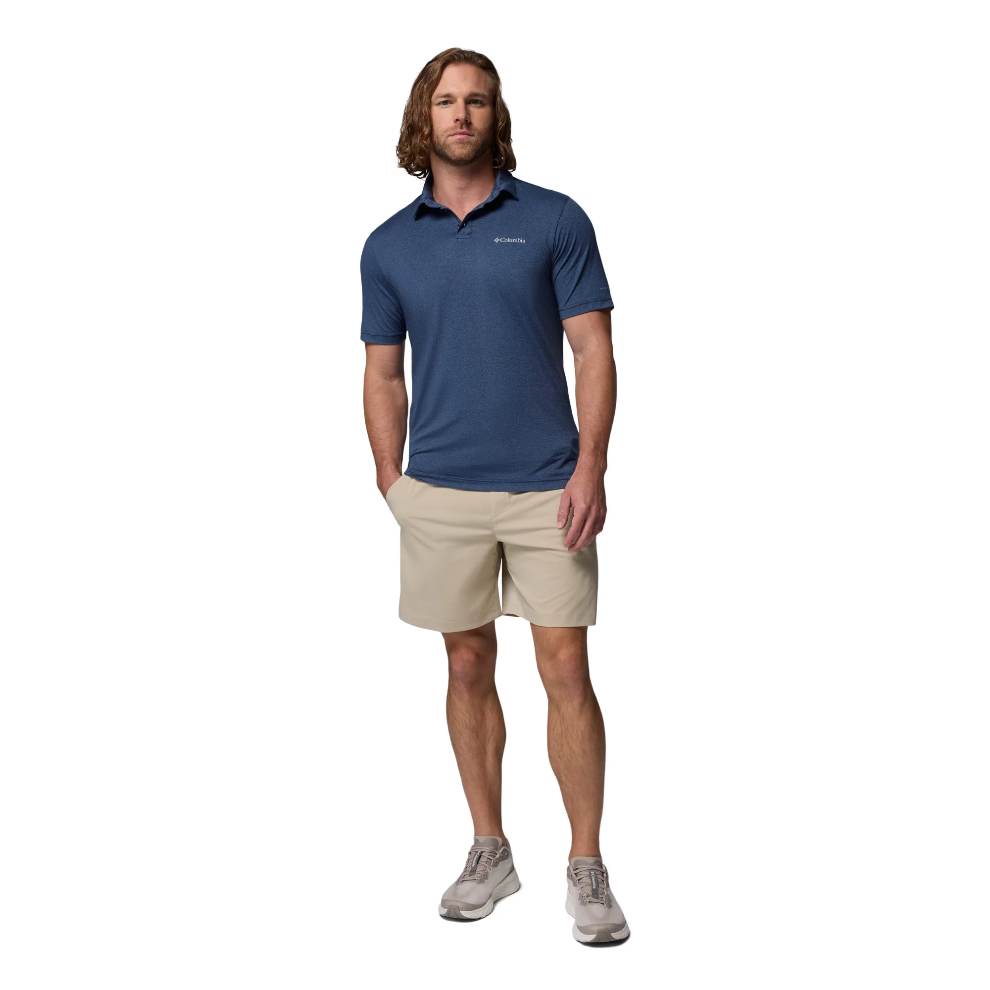 Columbia Men's Parsons Point Technical Polo Shirt (Collegiate Navy/Heather/Mountain Blue) - Image 10