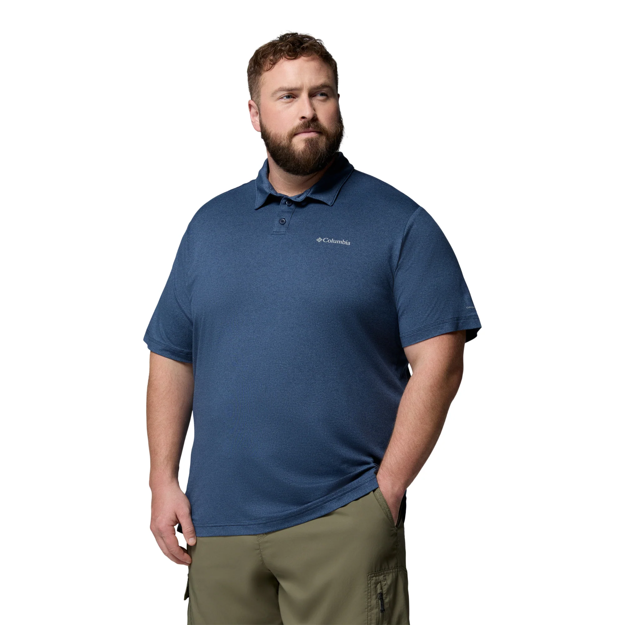 Columbia Men's Parsons Point Technical Polo Shirt (Collegiate Navy/Heather/Mountain Blue) - Image 2