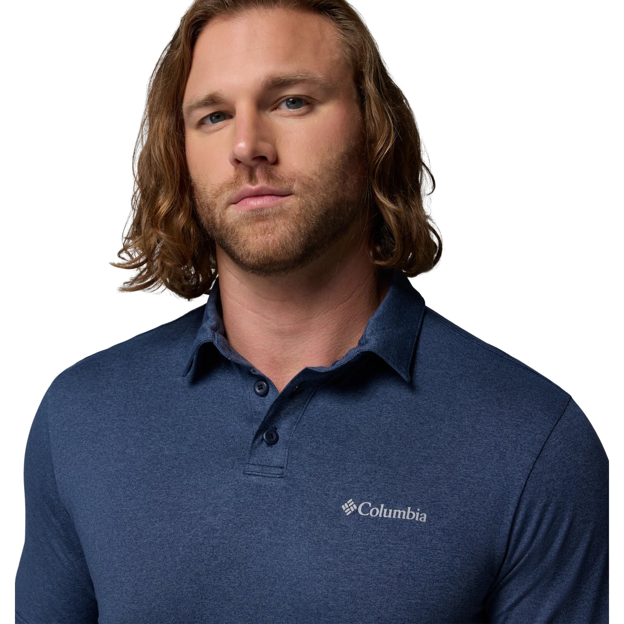 Columbia Men's Parsons Point Technical Polo Shirt (Collegiate Navy/Heather/Mountain Blue) - Image 7