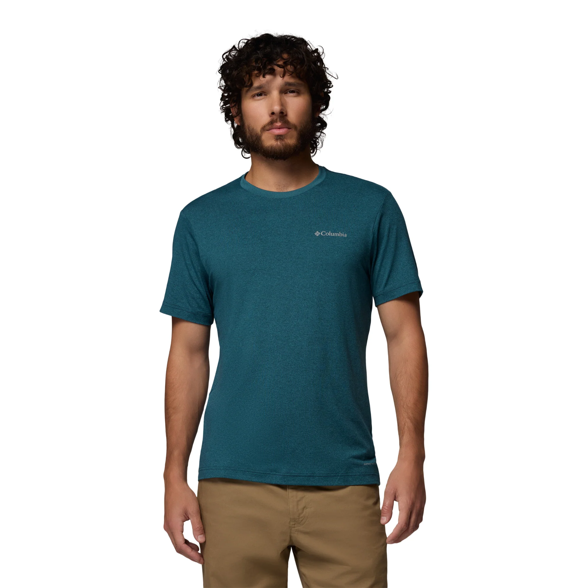 Columbia Men's Parsons Point Back Graphic UPF50 Short Sleeve Tee (Everblue Heather/Splatter Gem) - Image 2