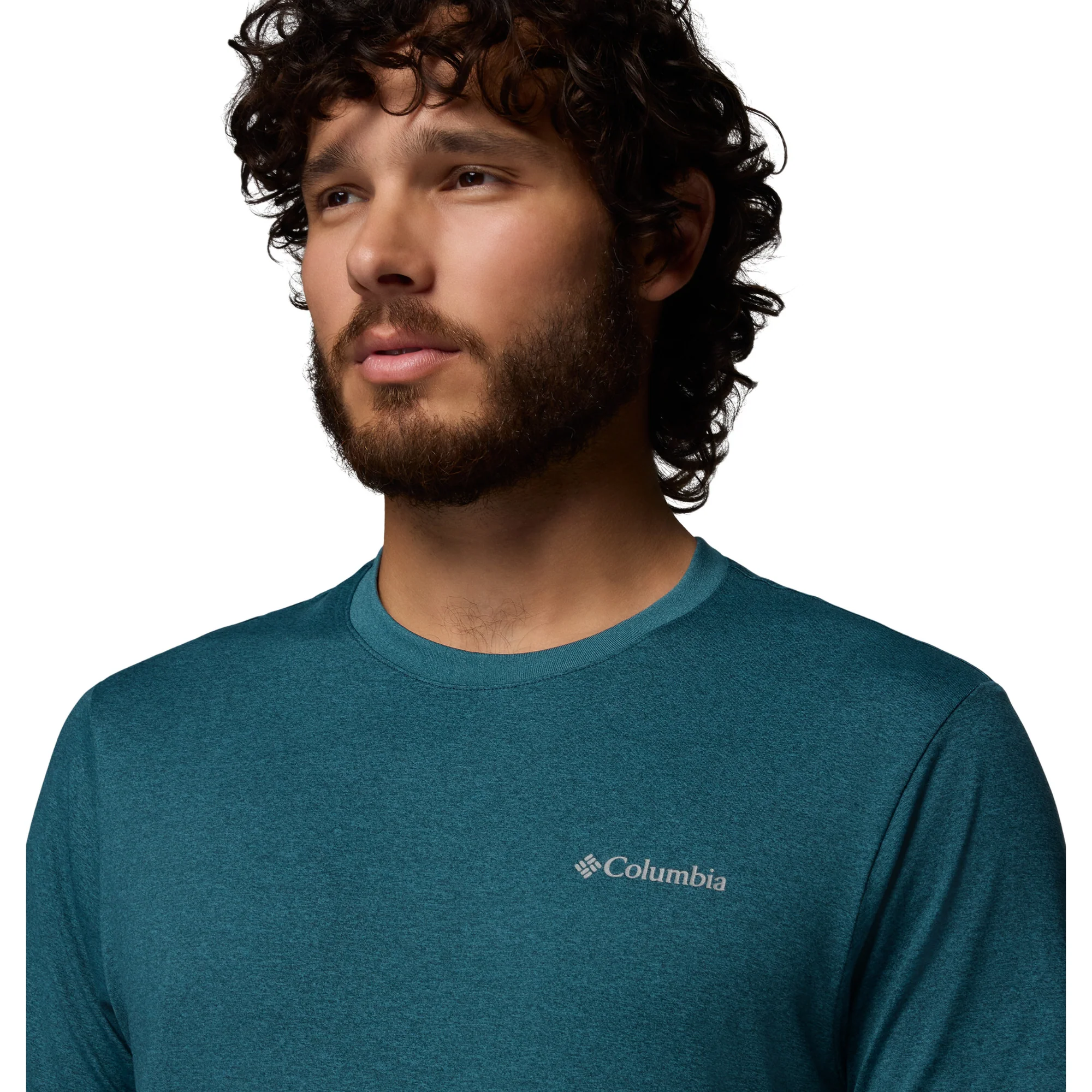 Columbia Men's Parsons Point Back Graphic UPF50 Short Sleeve Tee (Everblue Heather/Splatter Gem) - Image 5