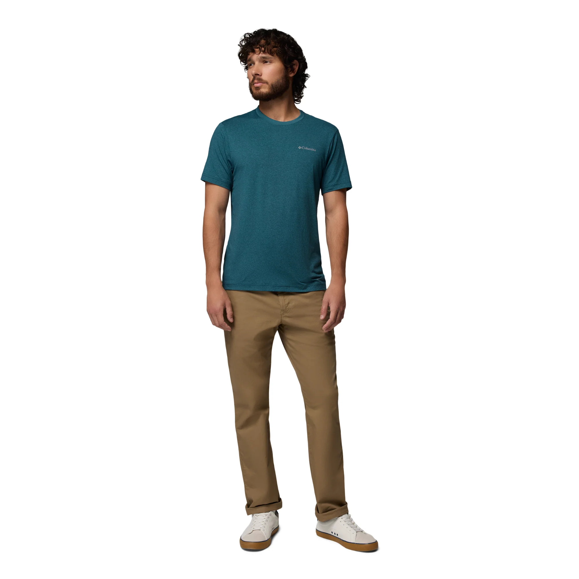 Columbia Men's Parsons Point Back Graphic UPF50 Short Sleeve Tee (Everblue Heather/Splatter Gem) - Image 7