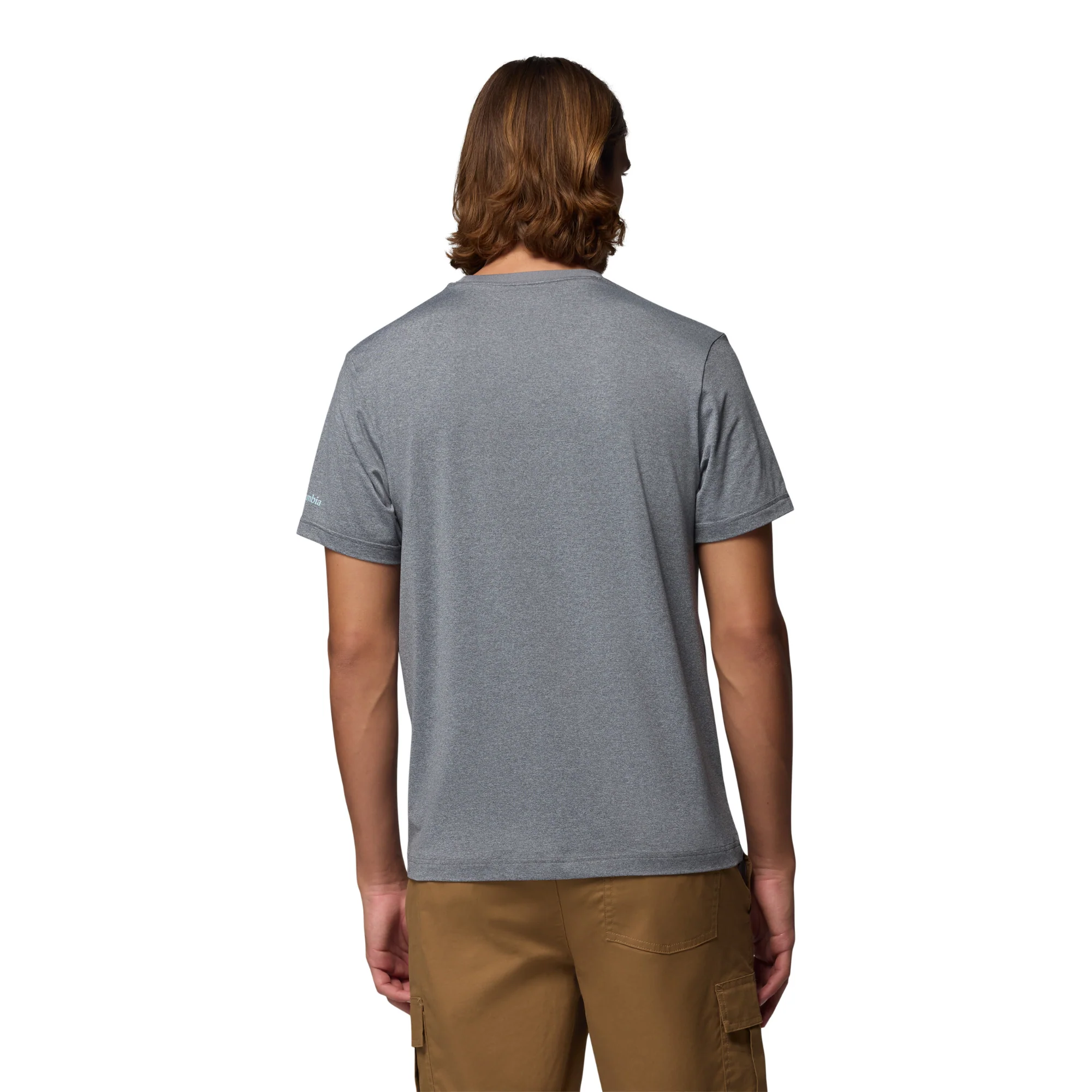 Columbia Men's Parsons Point Graphic Short Sleeve Tee (City Grey Heather/Pointed Peaks) - Image 3