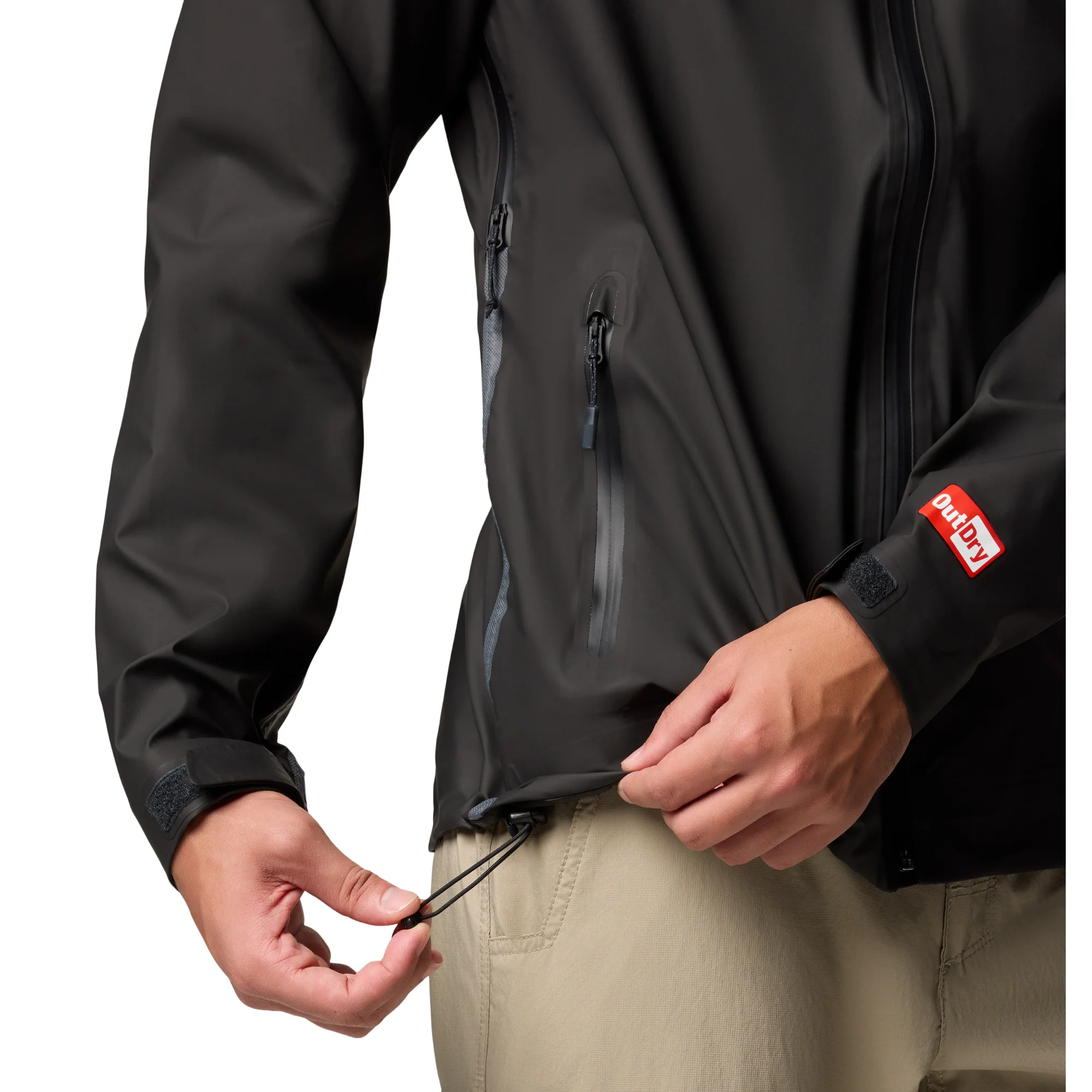 Columbia Men's Reign No Shine Outdry Extreme Waterproof Jacket (Black) - Image 12