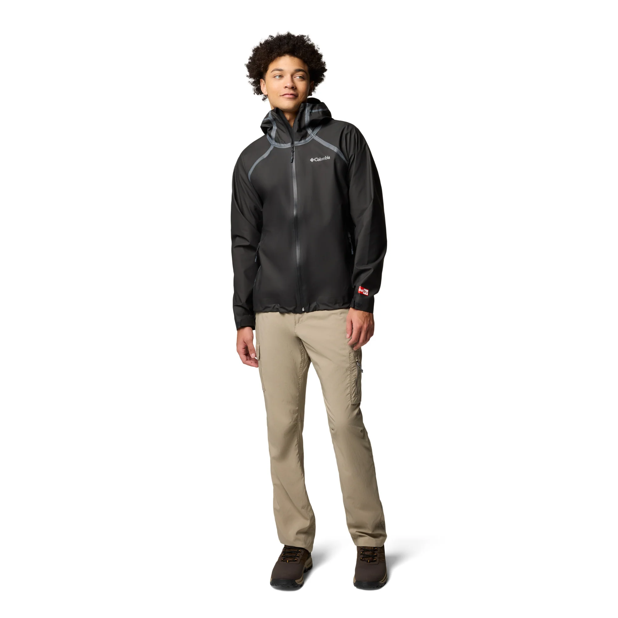 Columbia Men's Reign No Shine Outdry Extreme Waterproof Jacket (Black) - Image 16