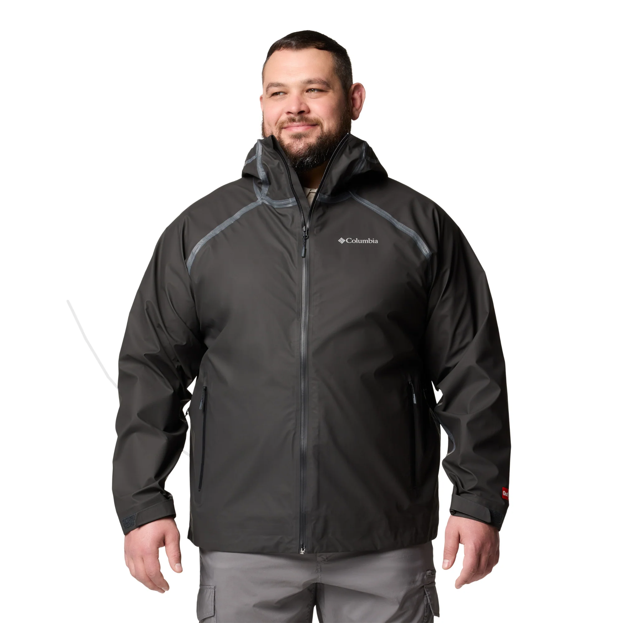 Columbia Men's Reign No Shine Outdry Extreme Waterproof Jacket (Black) - Image 2