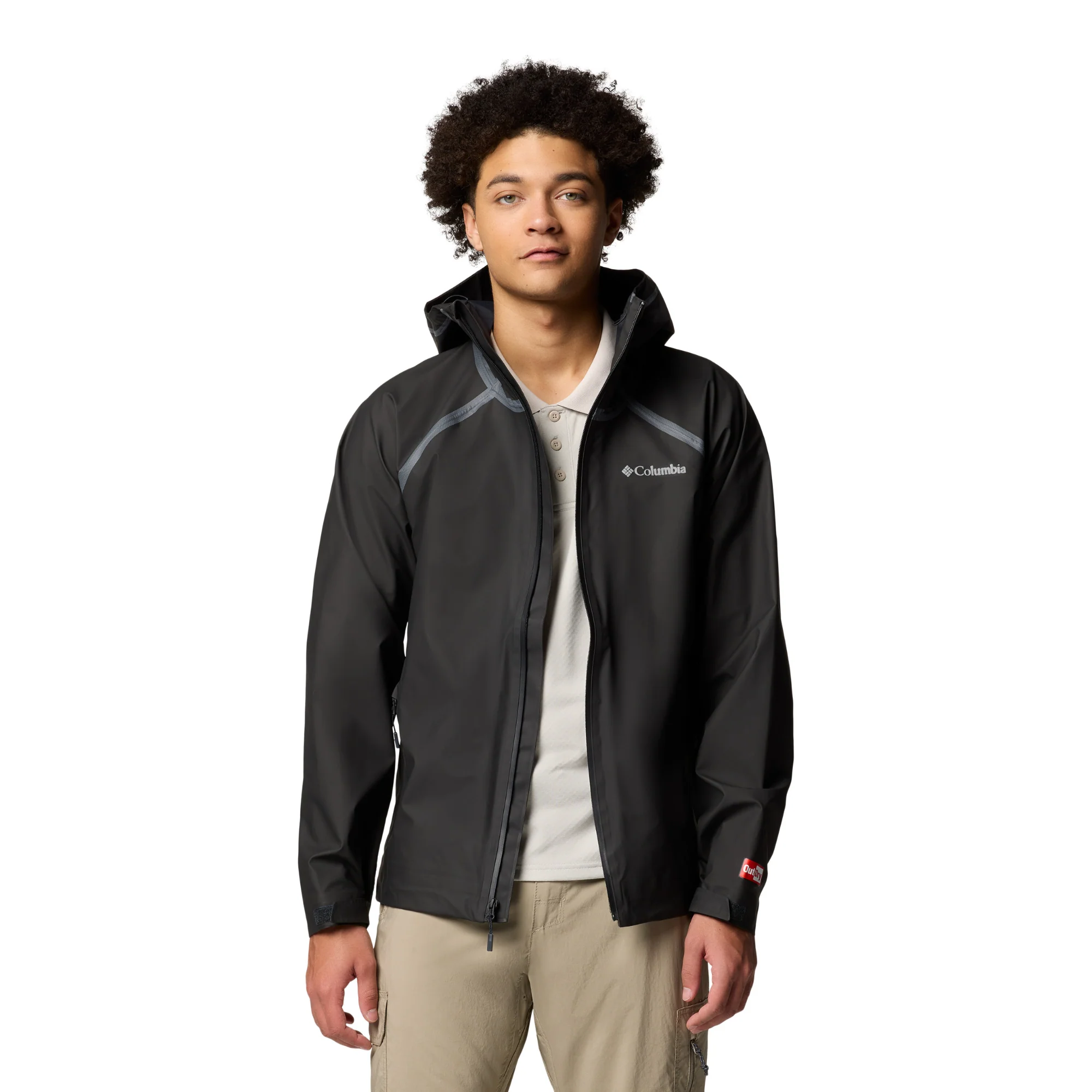 Columbia Men's Reign No Shine Outdry Extreme Waterproof Jacket (Black) - Image 5
