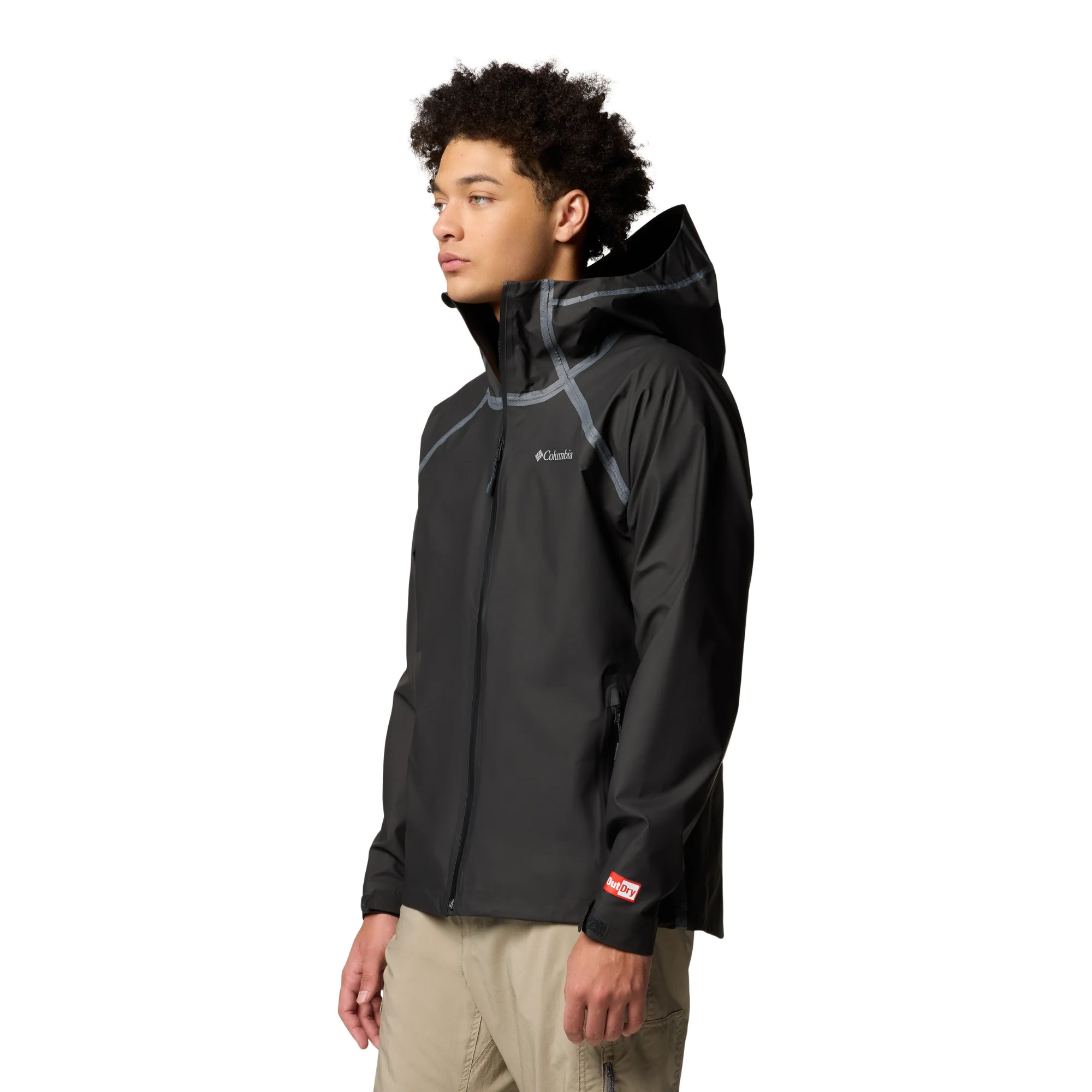 Columbia Men's Reign No Shine Outdry Extreme Waterproof Jacket (Black) - Image 7