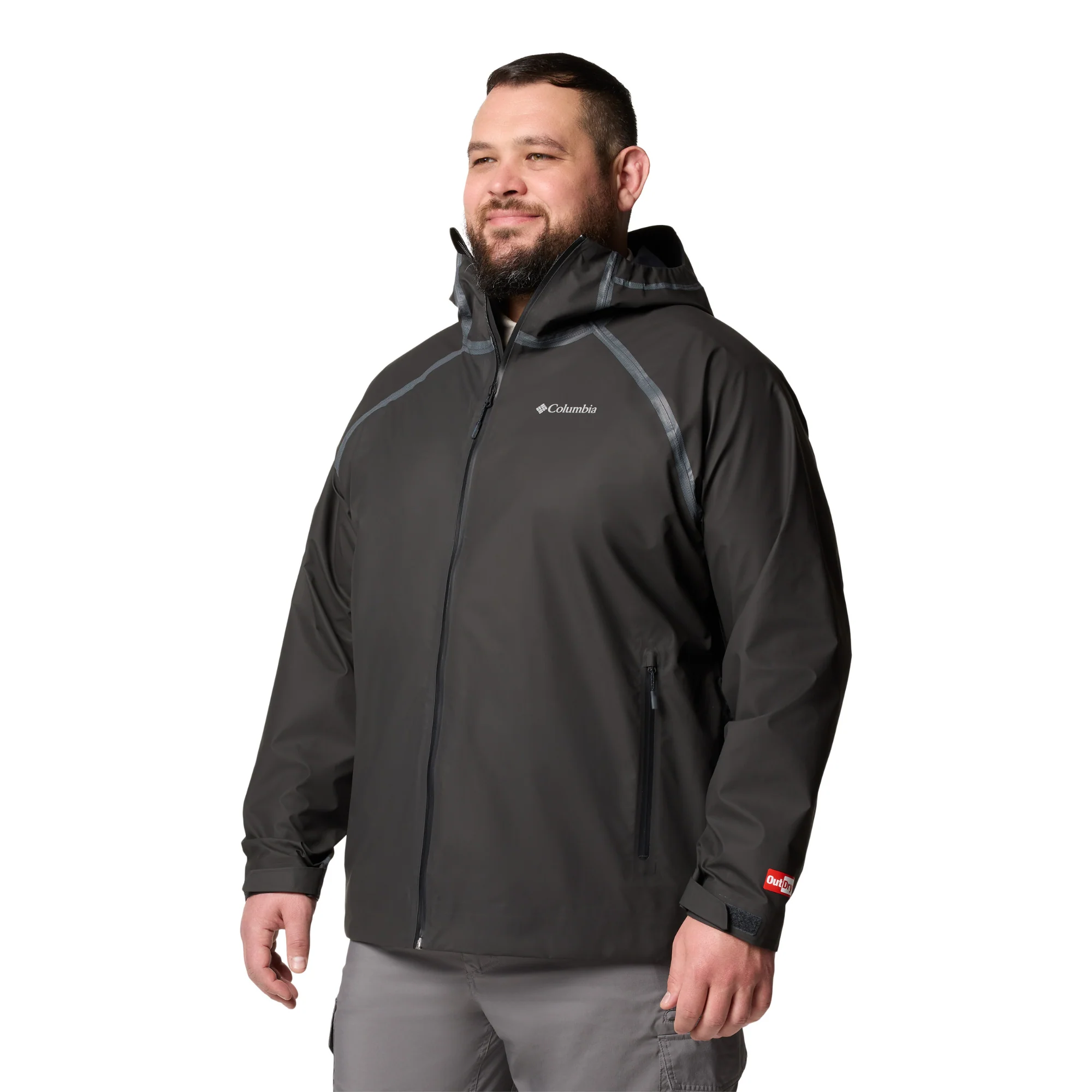 Columbia Men's Reign No Shine Outdry Extreme Waterproof Jacket (Black) - Image 8