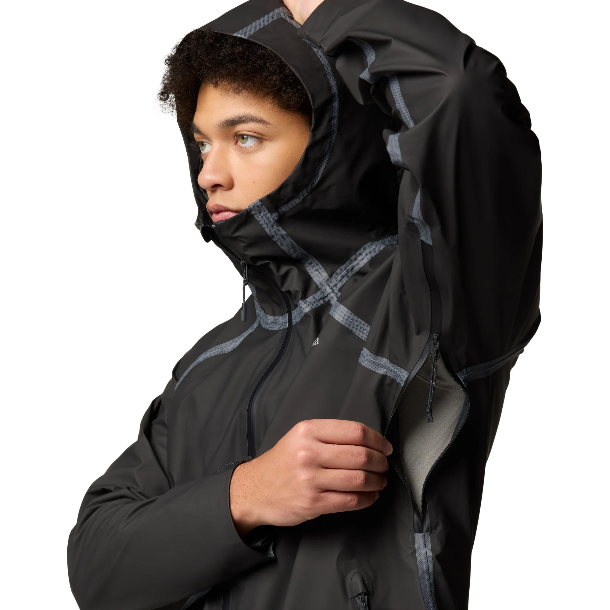 Columbia Men's Reign No Shine Outdry Extreme Waterproof Jacket (Black) - Image 9