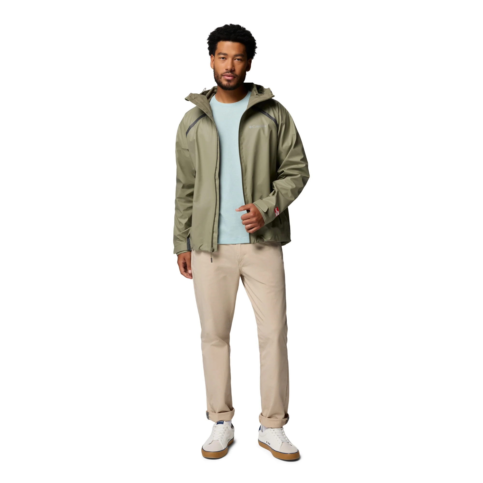 Columbia Men's Reign No Shine Outdry Extreme Waterproof Jacket (Stone Green) - Image 10