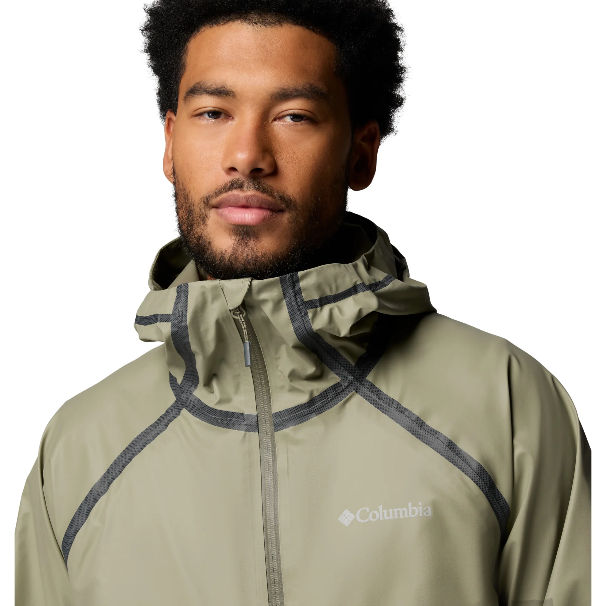 Columbia Men's Reign No Shine Outdry Extreme Waterproof Jacket (Stone Green) - Image 5