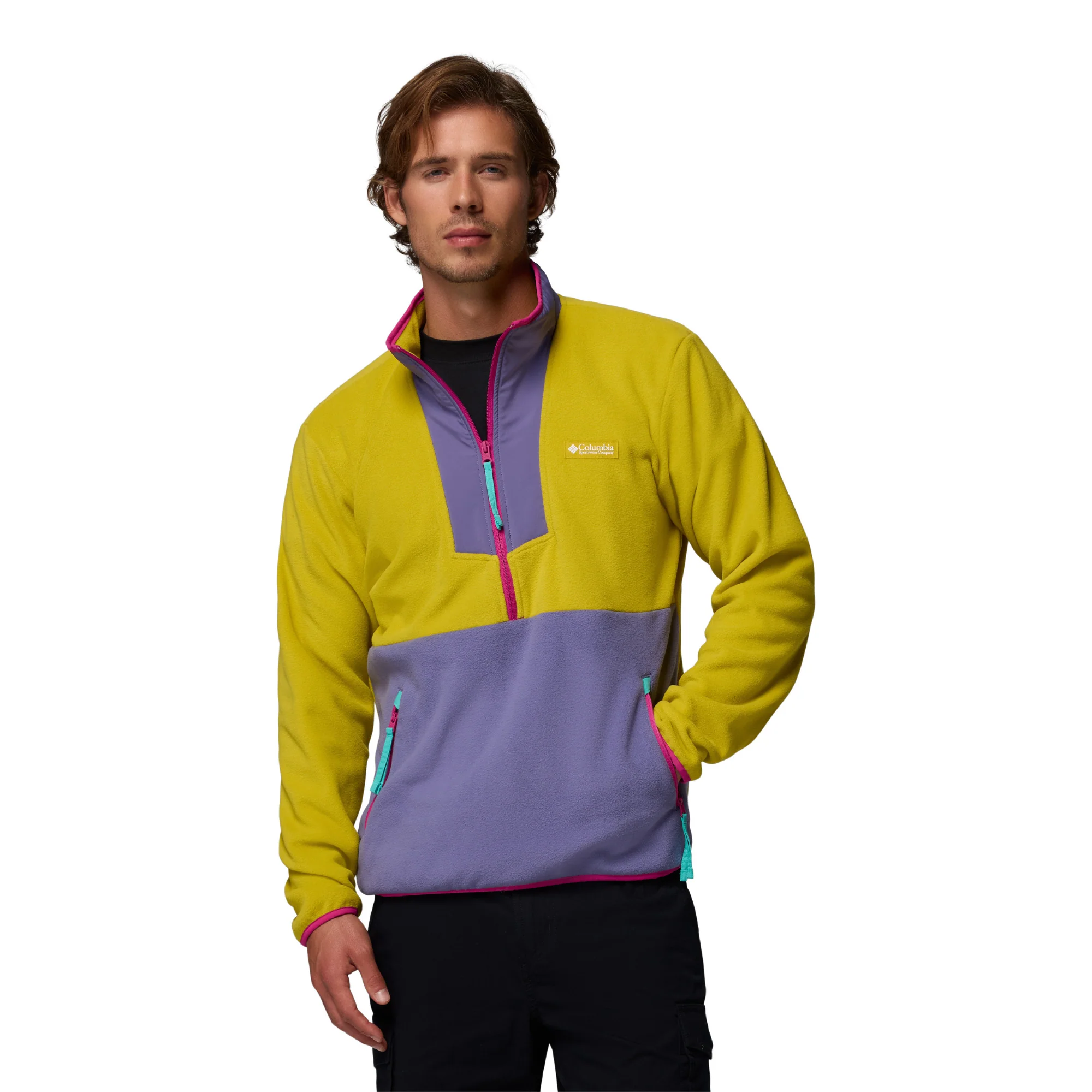 Columbia Men's Sequoia Grove Half Zip Fleece (Antique Moss/Stormwatch)