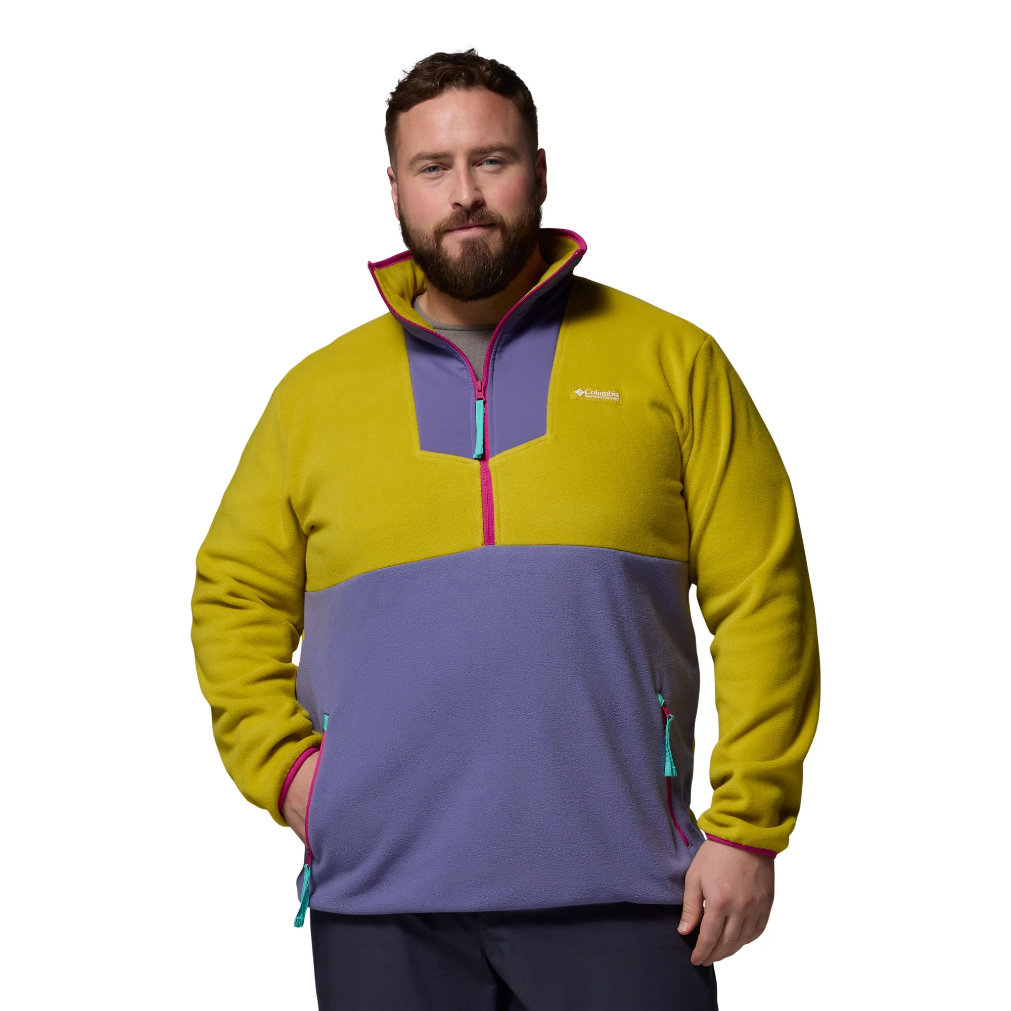 Columbia Men's Sequoia Grove Half Zip Fleece (Antique Moss/Stormwatch) - Image 2