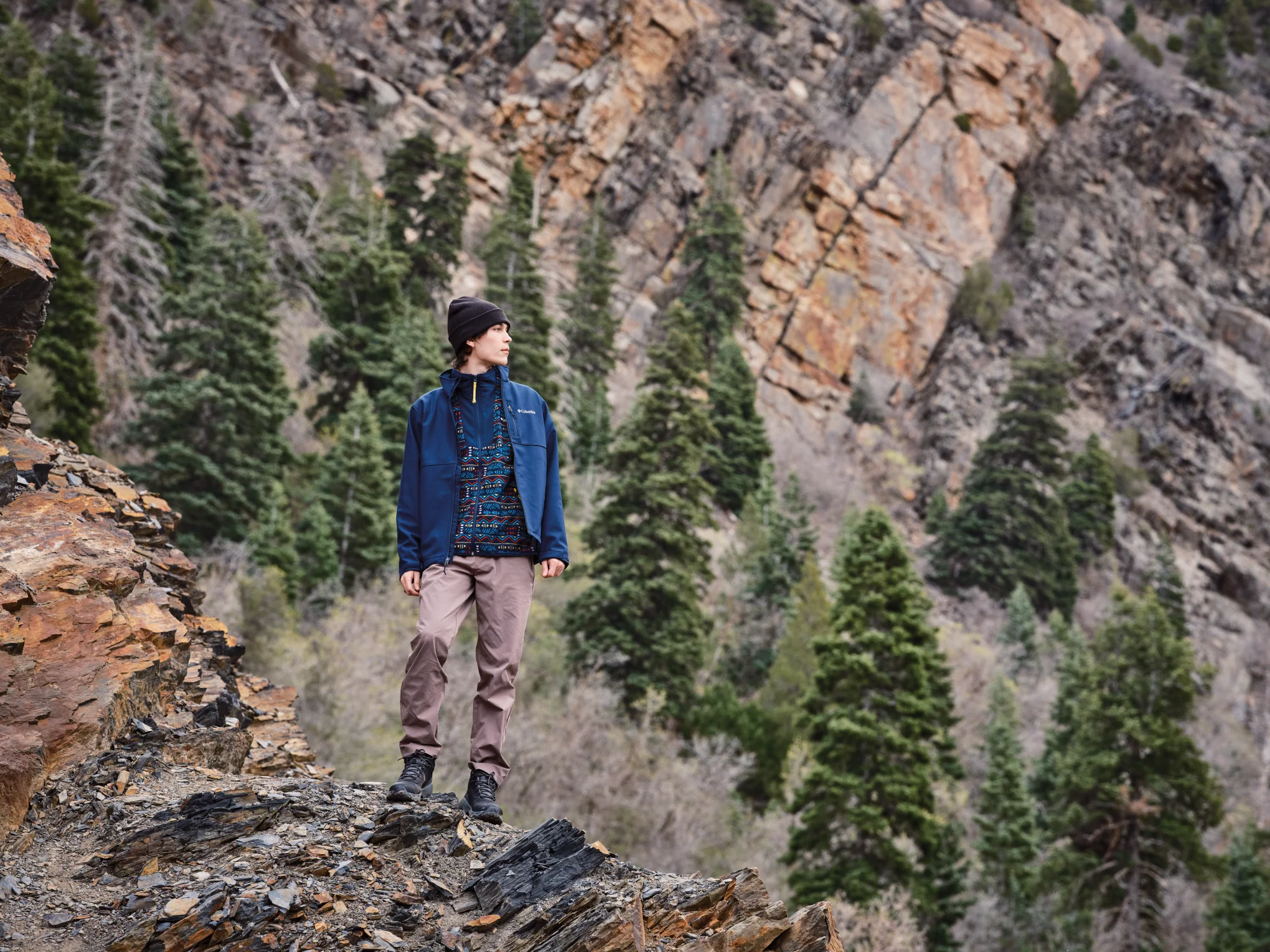 Columbia Men's Sequoia Grove Printed Full Zip Fleece (Dark Mountain/Horizons) - Image 10