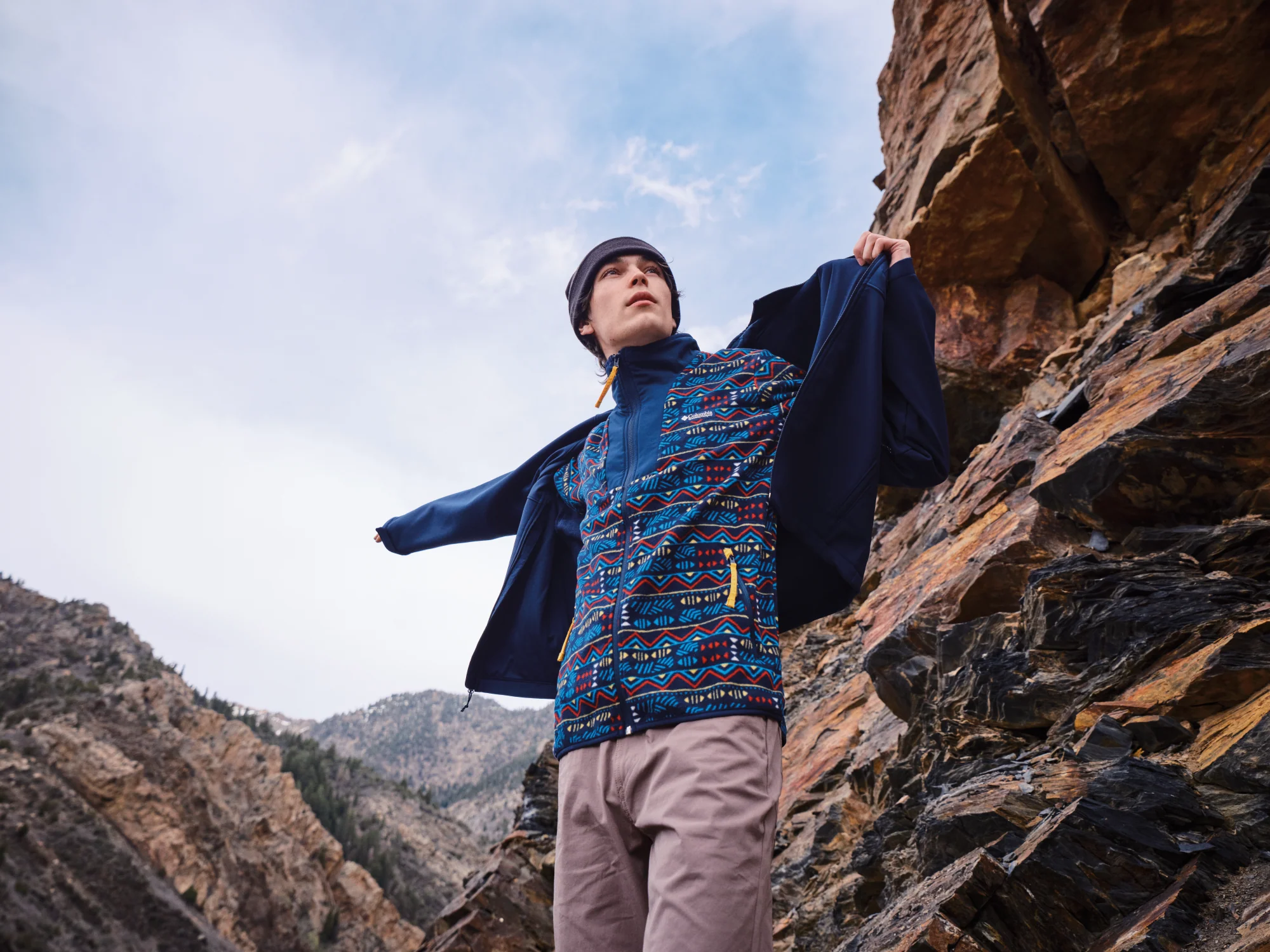 Columbia Men's Sequoia Grove Printed Full Zip Fleece (Dark Mountain/Horizons) - Image 11