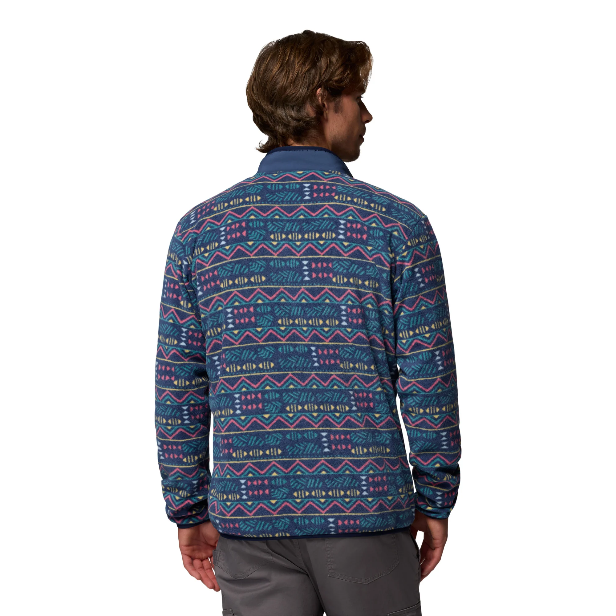 Columbia Men's Sequoia Grove Printed Full Zip Fleece (Dark Mountain/Horizons) - Image 3