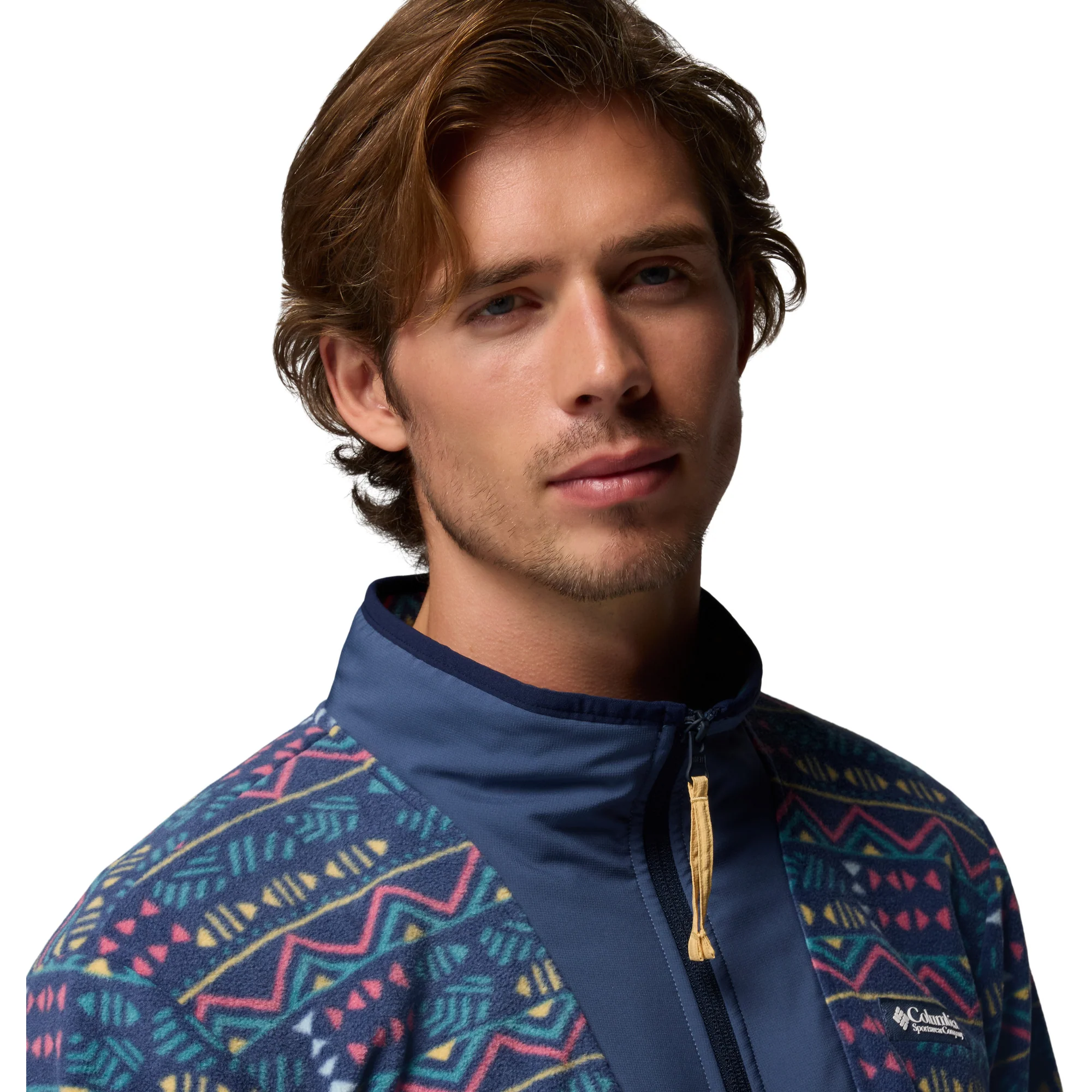 Columbia Men's Sequoia Grove Printed Full Zip Fleece (Dark Mountain/Horizons) - Image 5