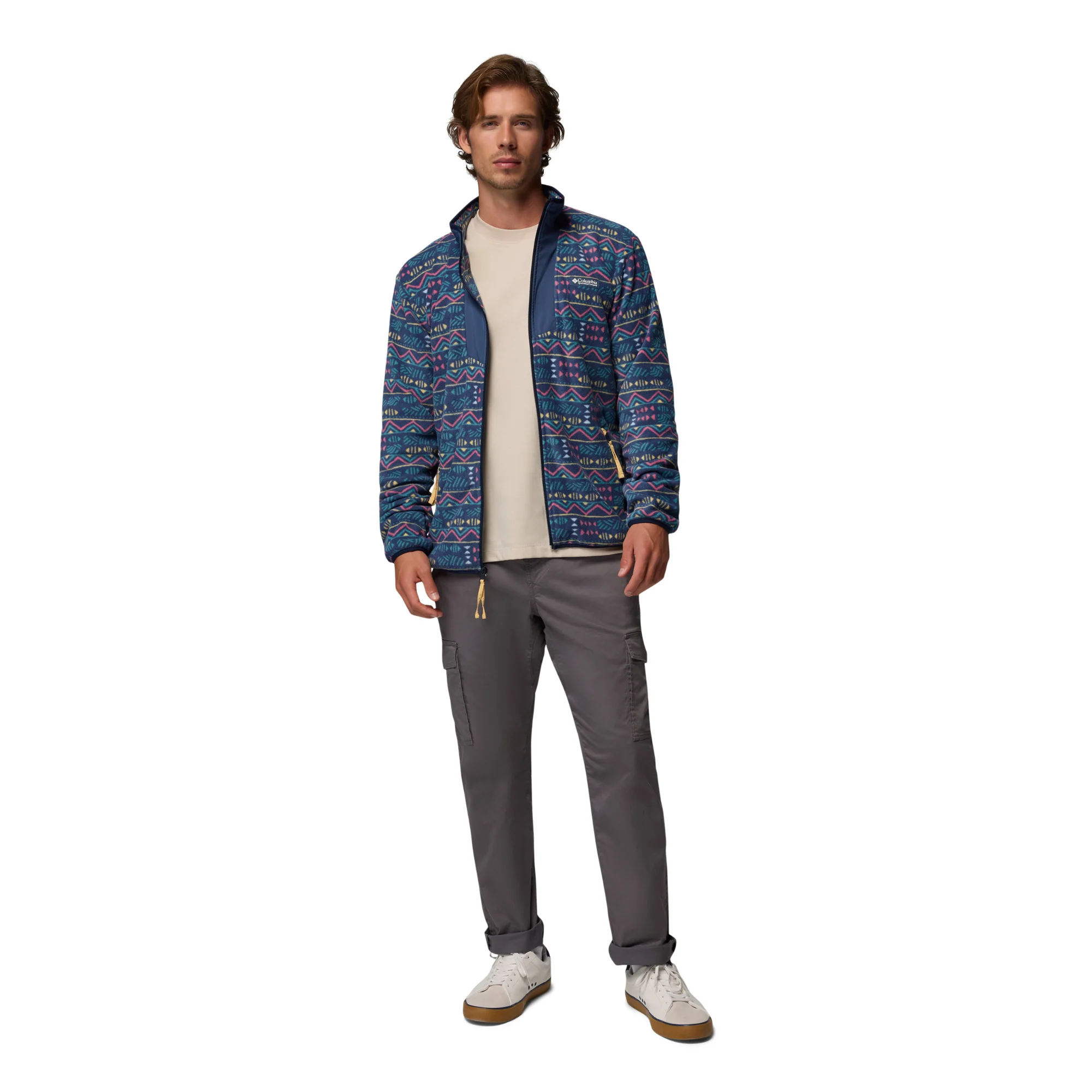 Columbia Men's Sequoia Grove Printed Full Zip Fleece (Dark Mountain/Horizons) - Image 6