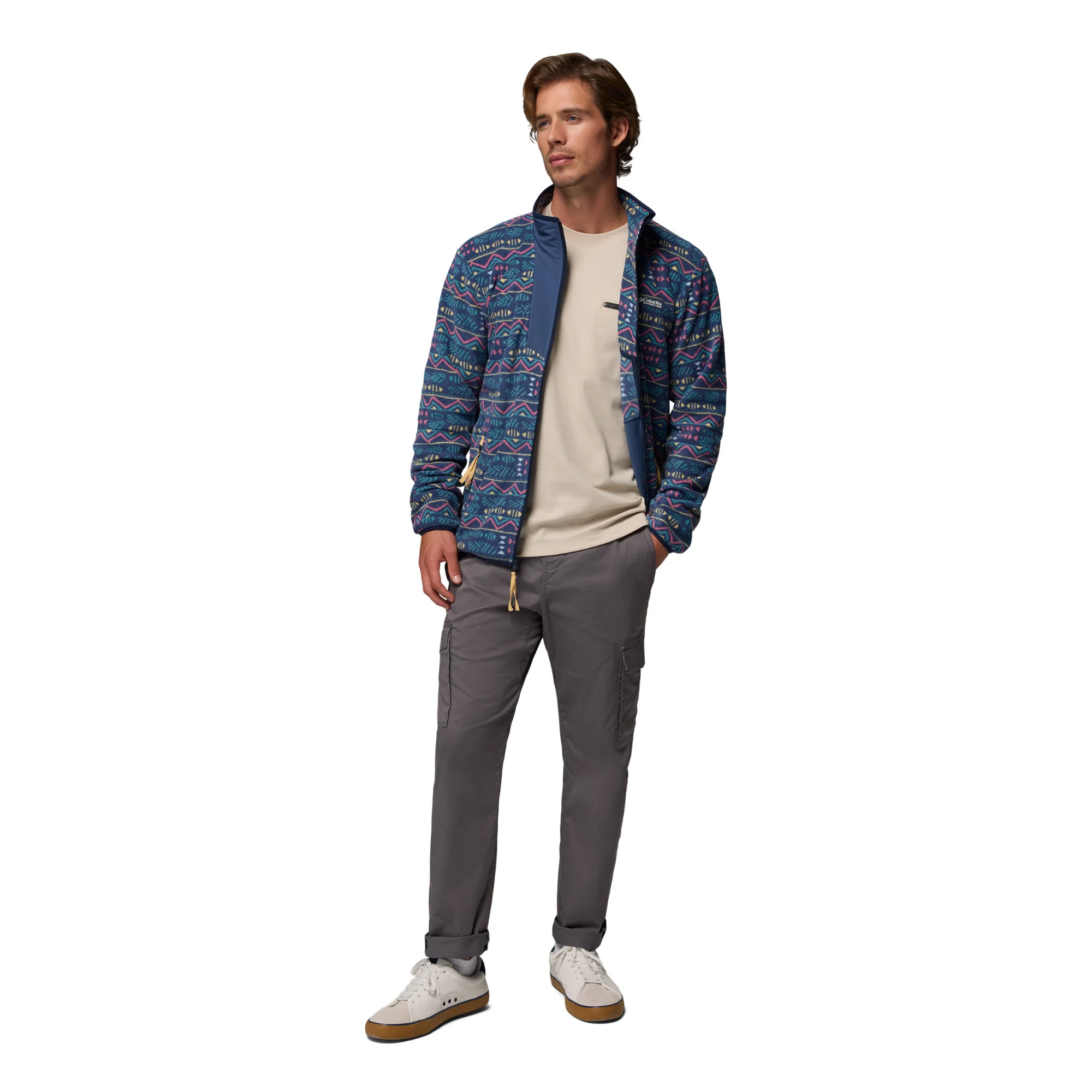 Columbia Men's Sequoia Grove Printed Full Zip Fleece (Dark Mountain/Horizons) - Image 7