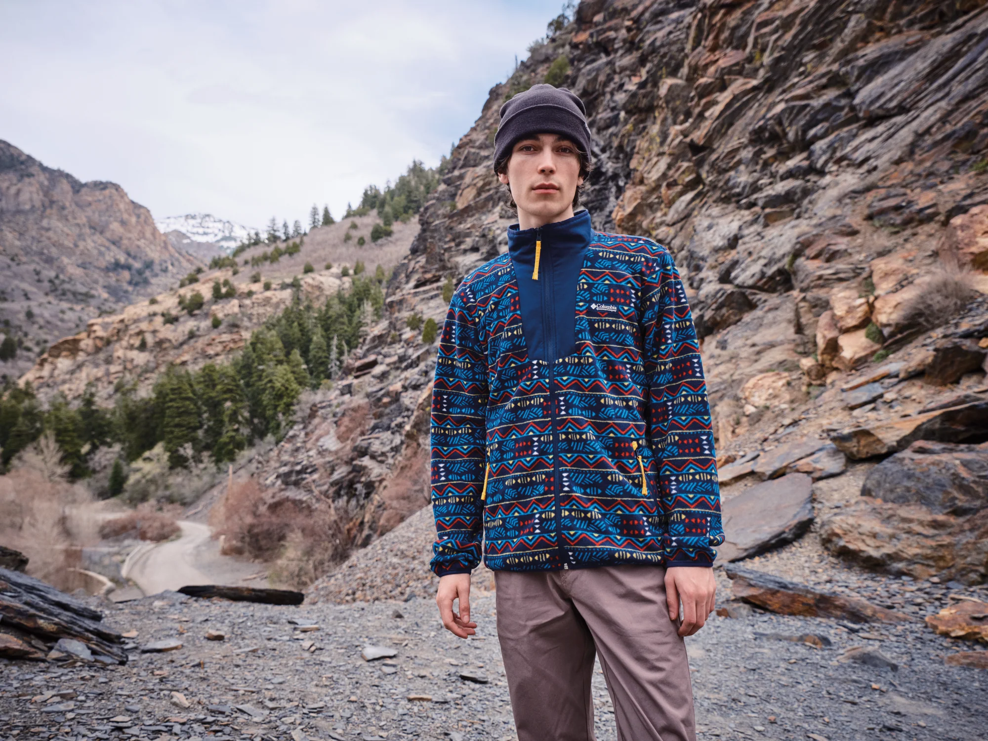 Columbia Men's Sequoia Grove Printed Full Zip Fleece (Dark Mountain/Horizons) - Image 9