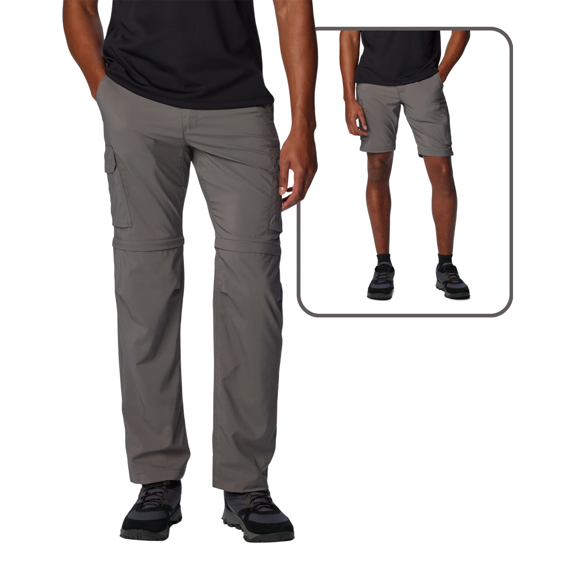 Columbia Men's Silver Ridge EU UPF50 Convertible Utility Trousers (City Grey)
