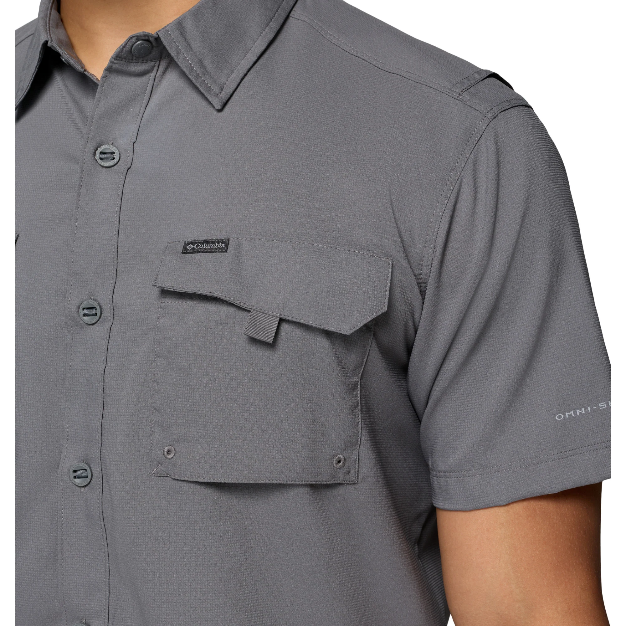 Columbia Men's Silver Ridge Utility II UPF50 Technical Short Sleeve Shirt (City Grey) - Image 6