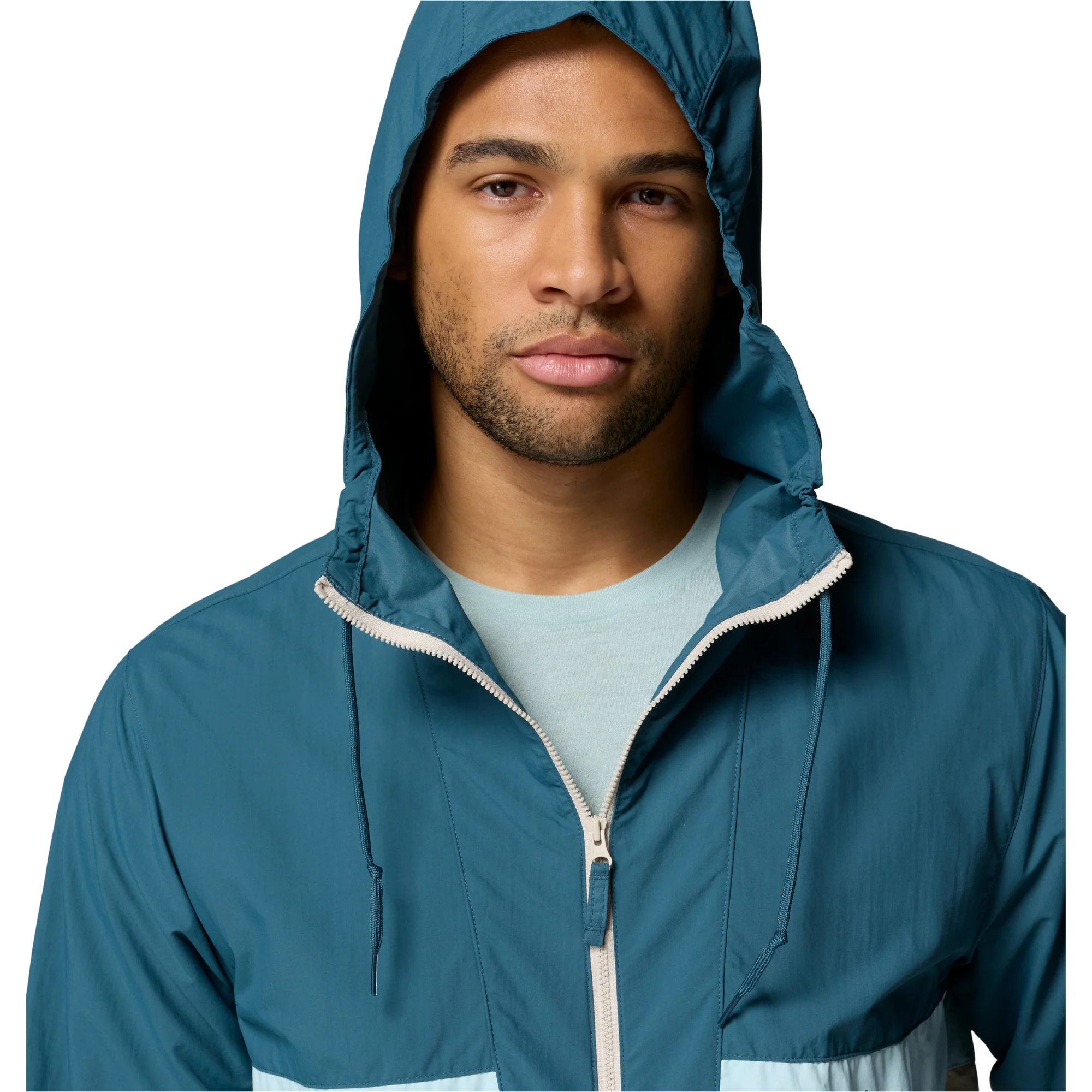 Columbia Men's Spire Valley Hooded UPF50 Windbreaker (Everblue/Dark Stone/Marine Light) - Image 10