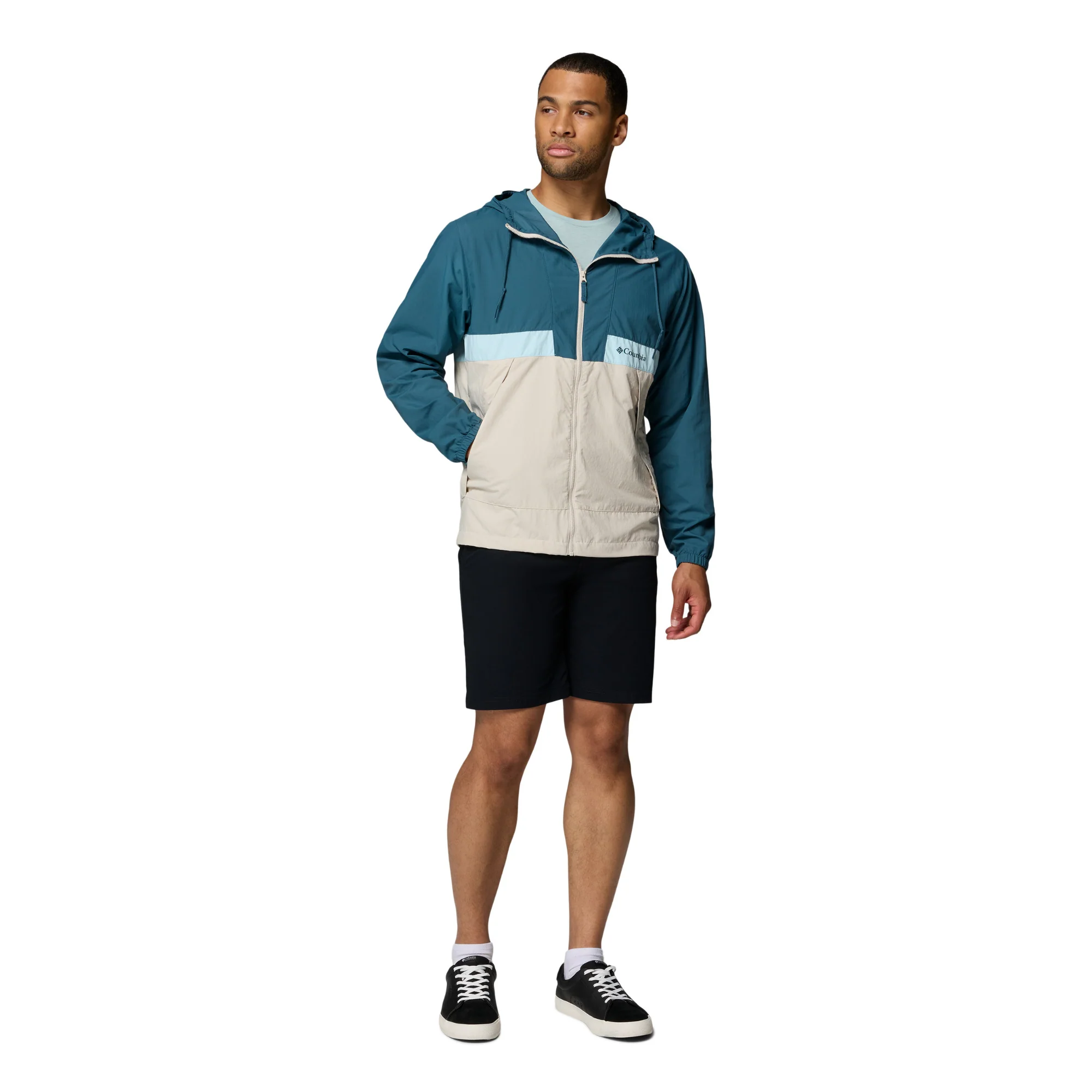 Columbia Men's Spire Valley Hooded UPF50 Windbreaker (Everblue/Dark Stone/Marine Light) - Image 12