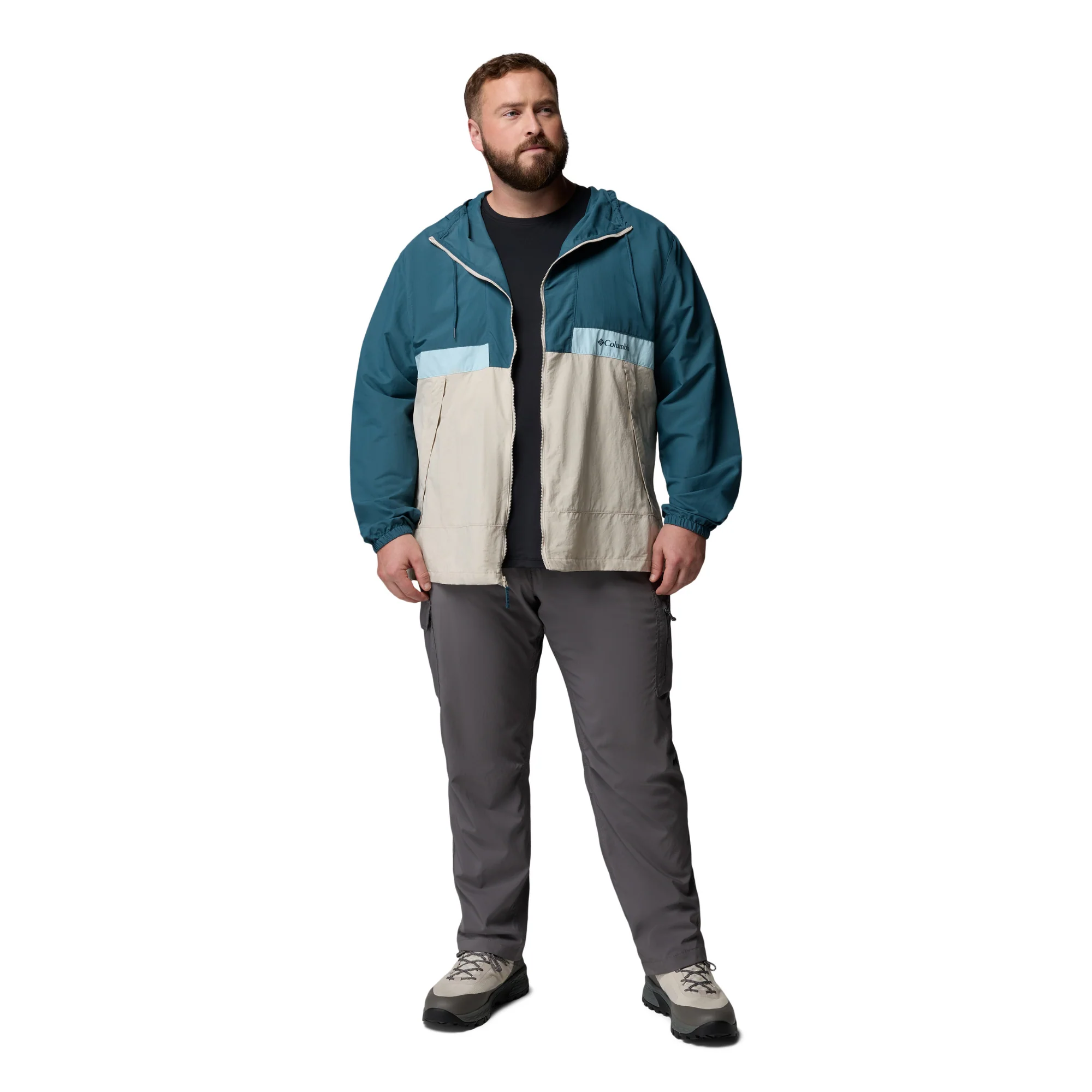 Columbia Men's Spire Valley Hooded UPF50 Windbreaker (Everblue/Dark Stone/Marine Light) - Image 13