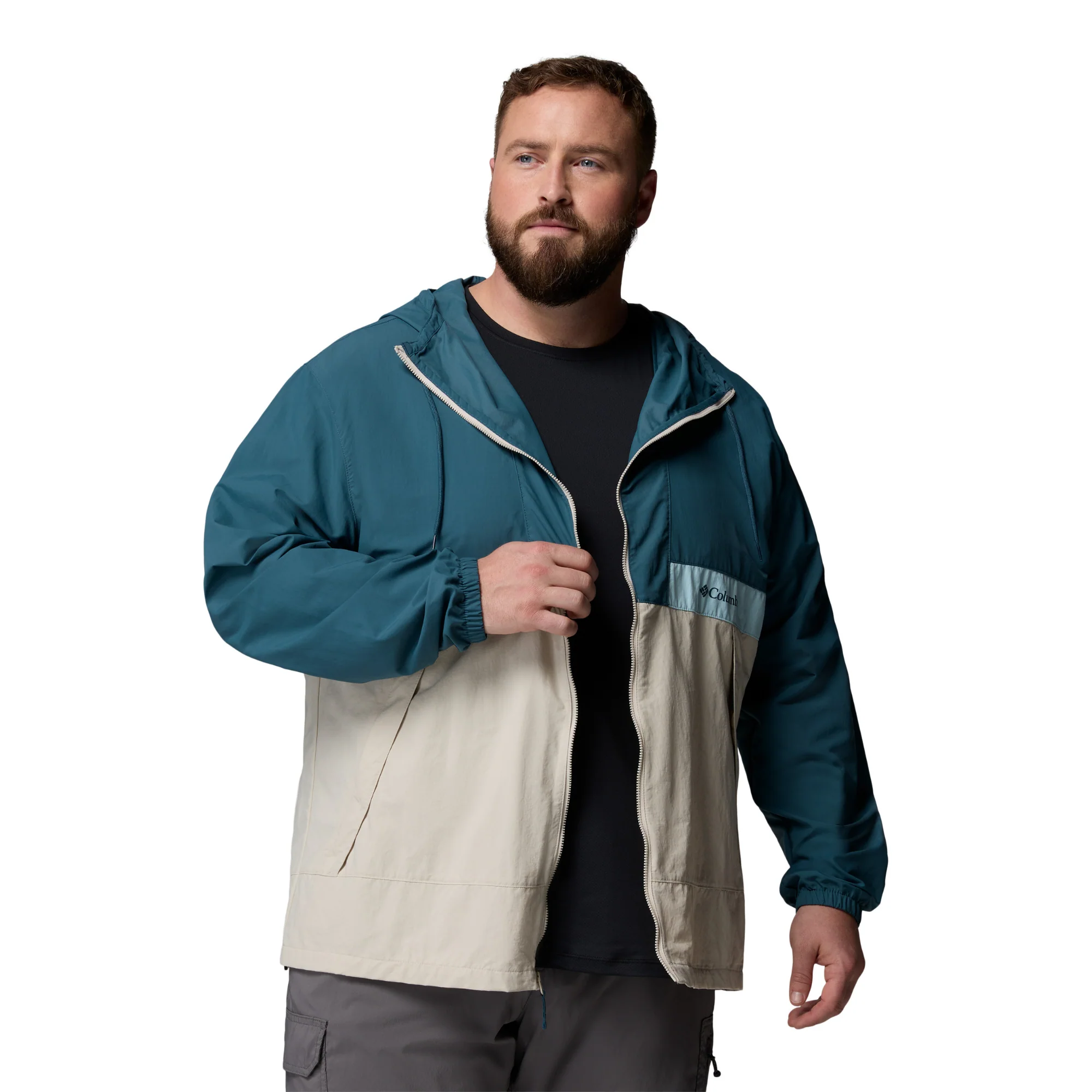 Columbia Men's Spire Valley Hooded UPF50 Windbreaker (Everblue/Dark Stone/Marine Light) - Image 8