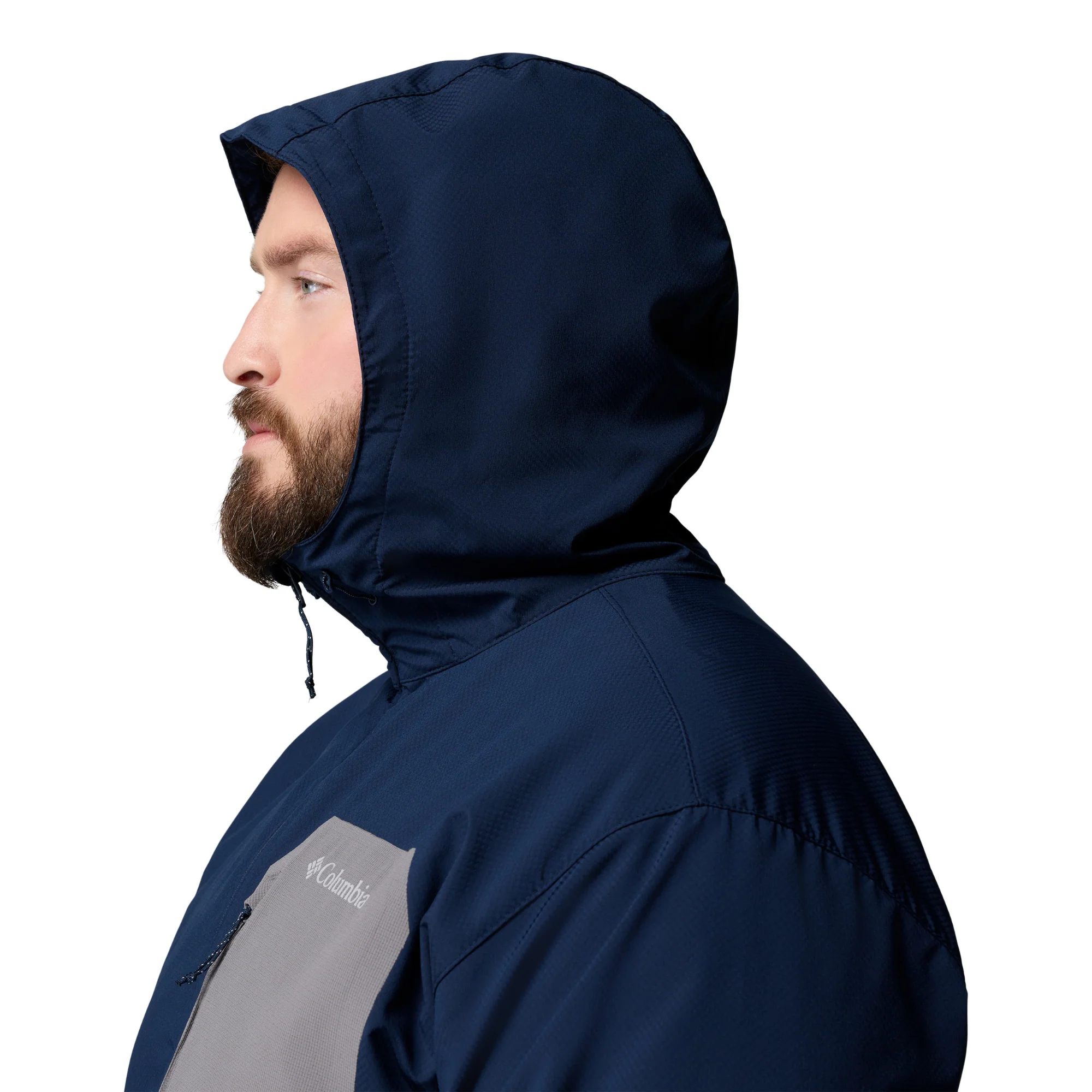 Columbia Men's Tall Heights III Hooded Softshell Jacket (Collegiate Navy/City Grey) - Image 11