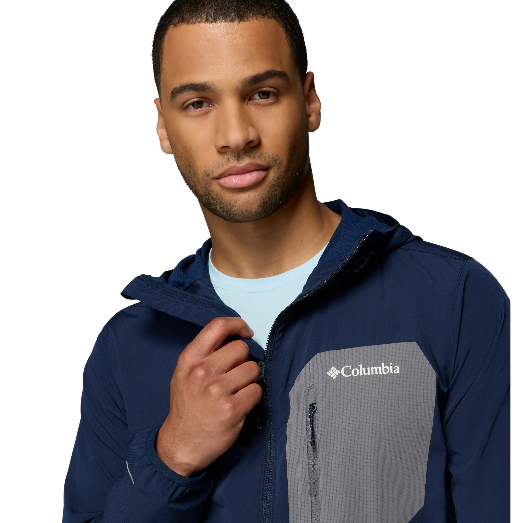 Columbia Men's Tall Heights III Hooded Softshell Jacket (Collegiate Navy/City Grey) - Image 12