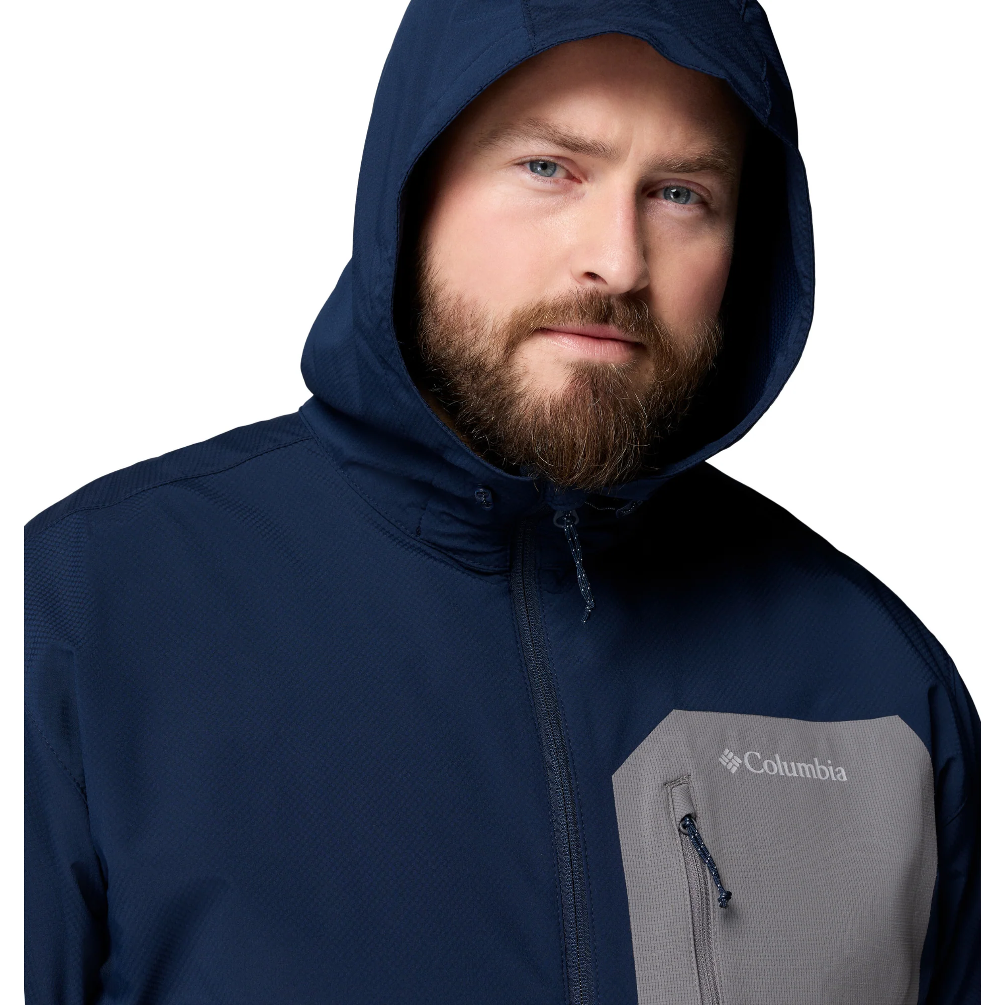 Columbia Men's Tall Heights III Hooded Softshell Jacket (Collegiate Navy/City Grey) - Image 13