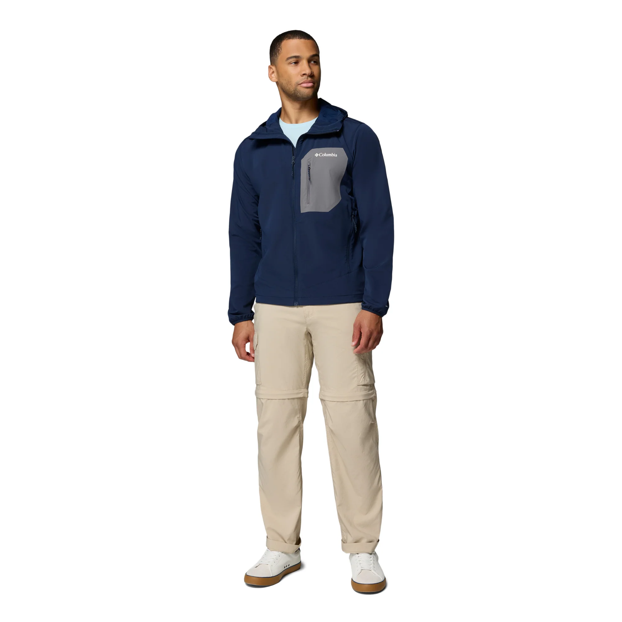 Columbia Men's Tall Heights III Hooded Softshell Jacket (Collegiate Navy/City Grey) - Image 14