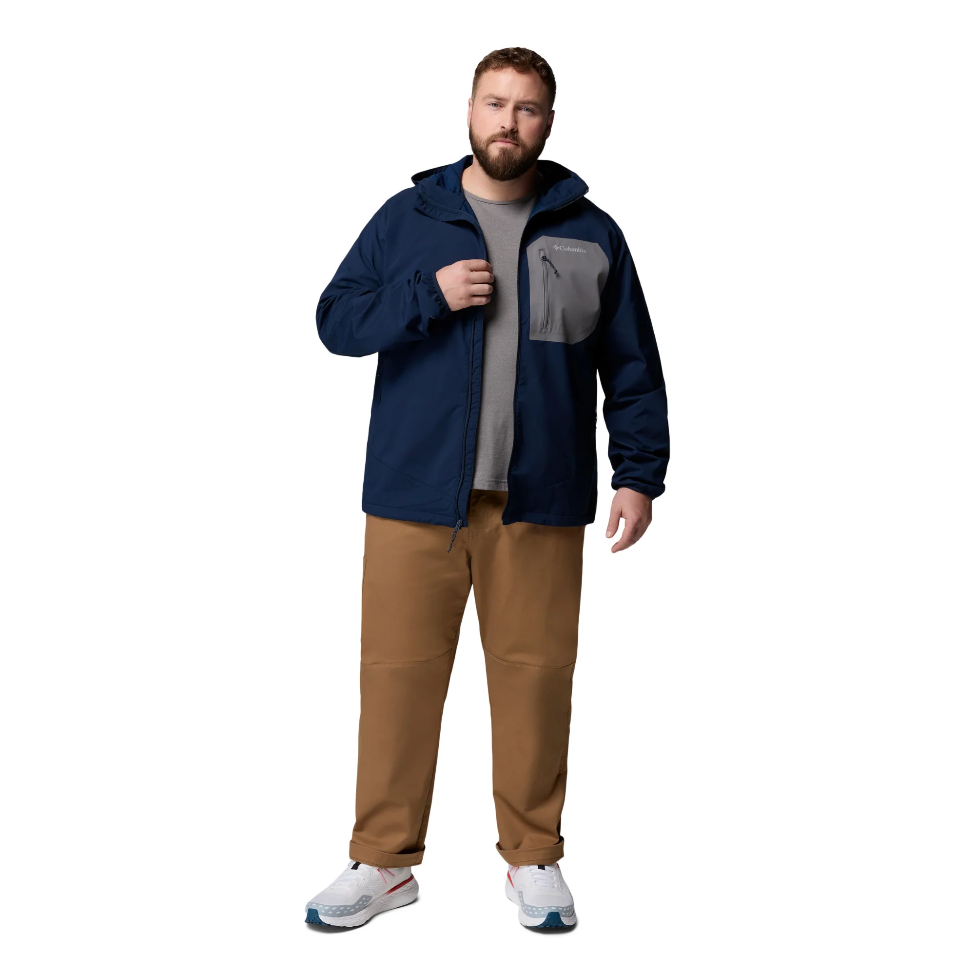 Columbia Men's Tall Heights III Hooded Softshell Jacket (Collegiate Navy/City Grey) - Image 15